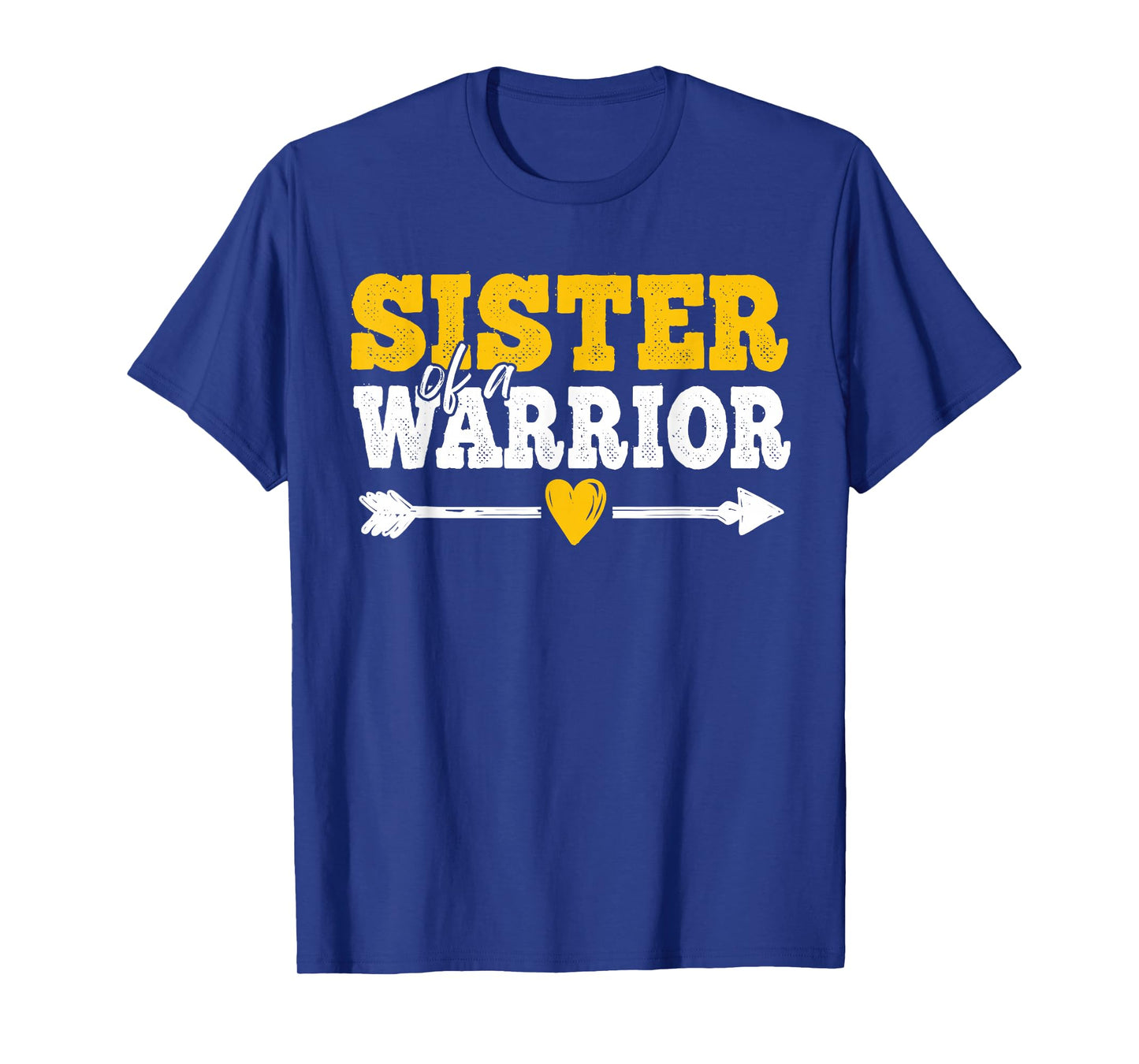 Sister of a Warrior Childhood Cancer Awareness Family T-Shirt