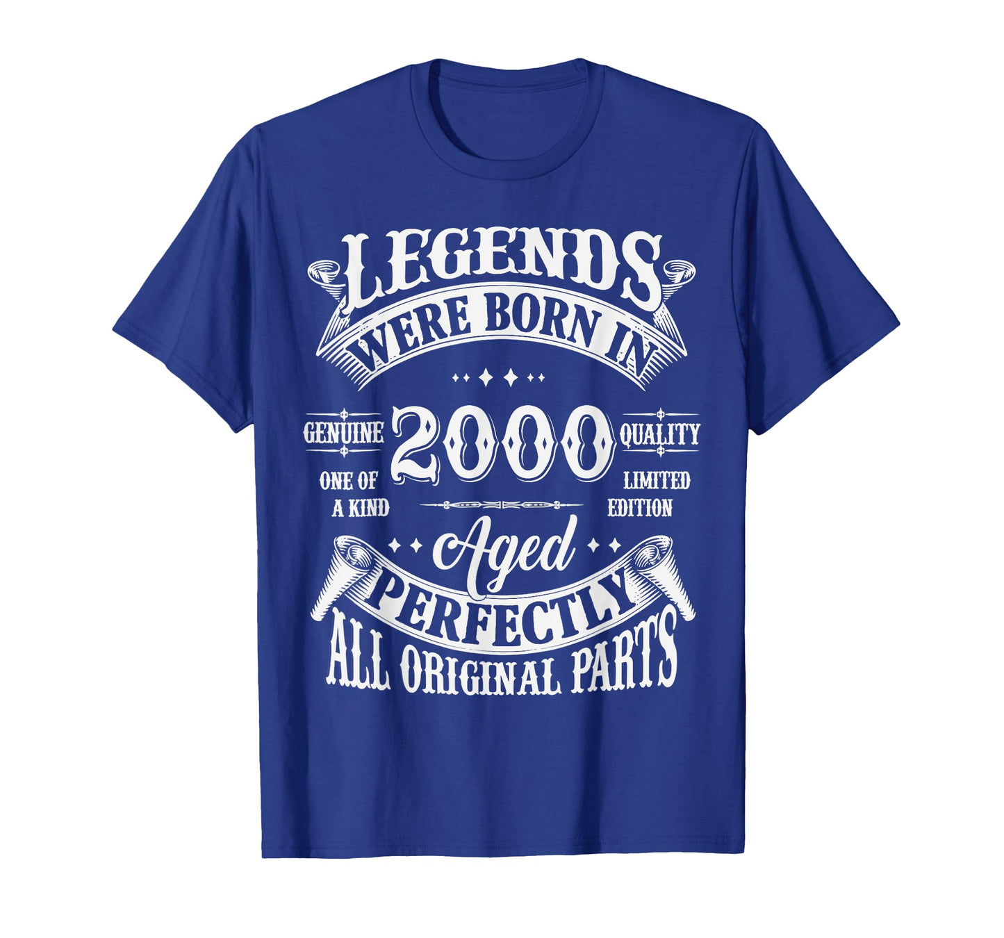 25th Birthday Tee 25 Years Old Vintage Legends Born In 2000 T-Shirt