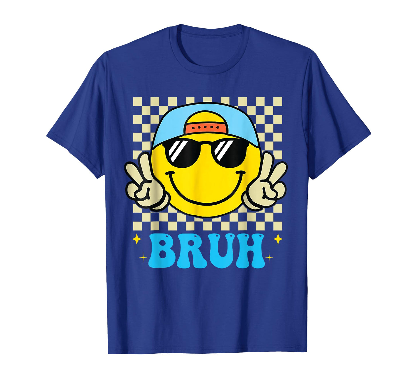 Groovy Bruh for Girls Kids Boys Smile Face T-Shirt