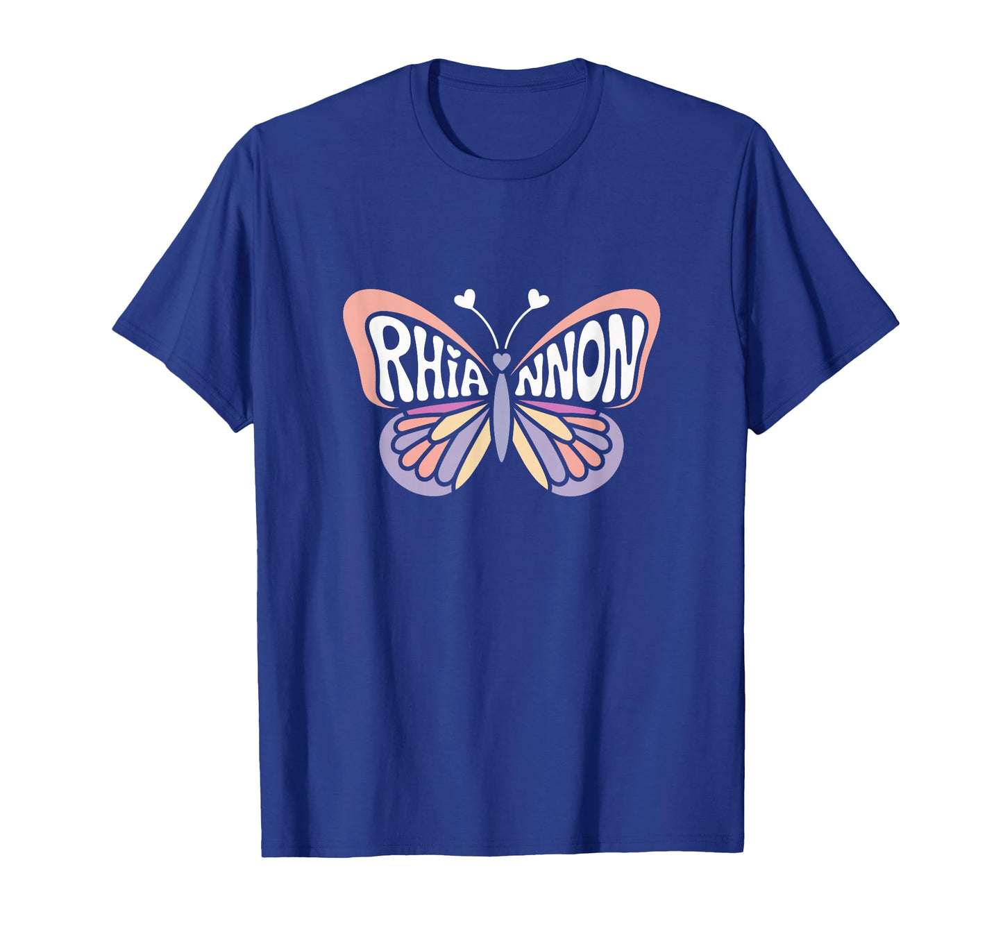 Rhiannon Butterfly - Personalized Cute Name Word Art T-Shirt