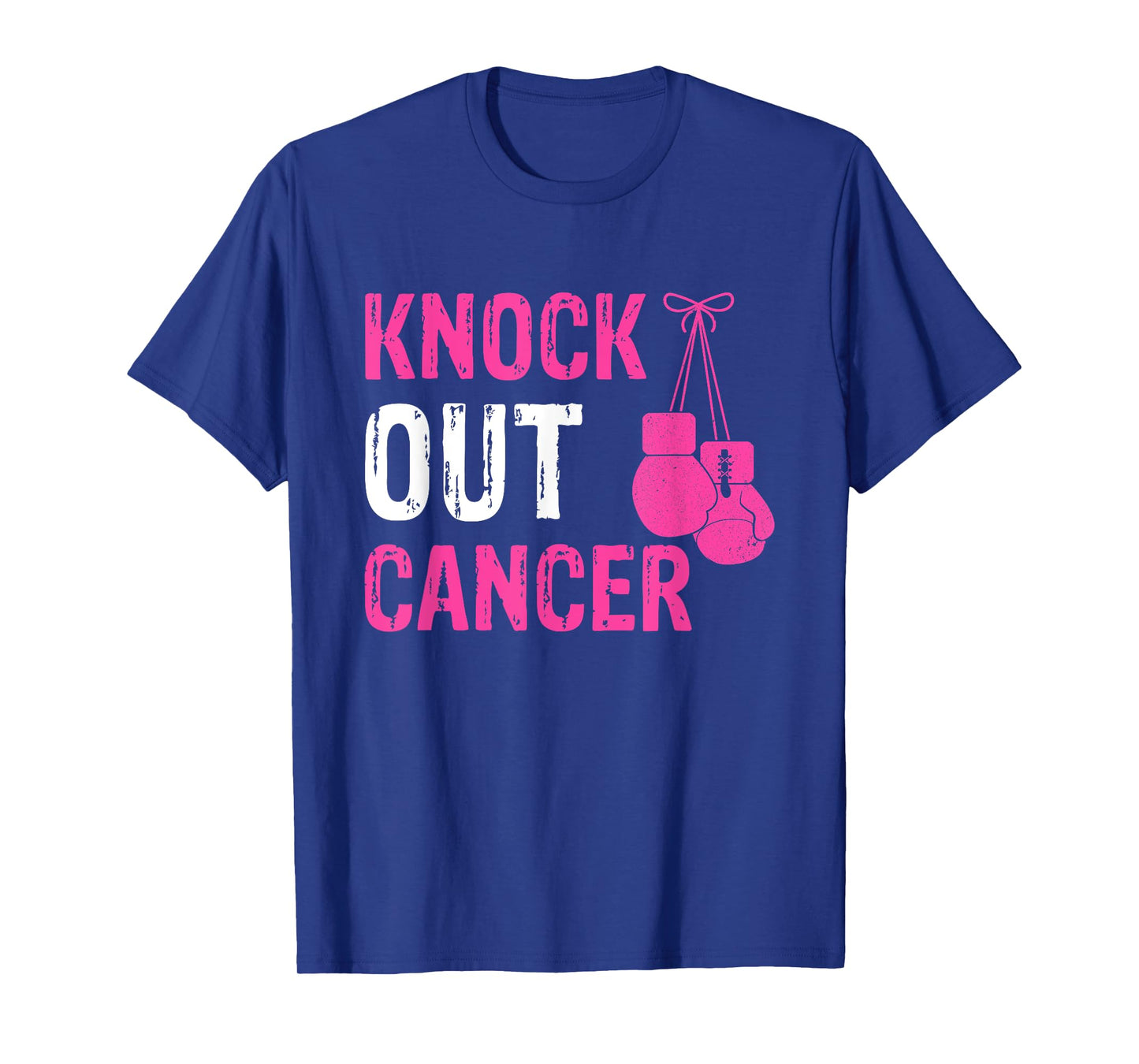 Knock Out Boxing Fight Pink Ribbon Breast Cancer Awareness T-Shirt