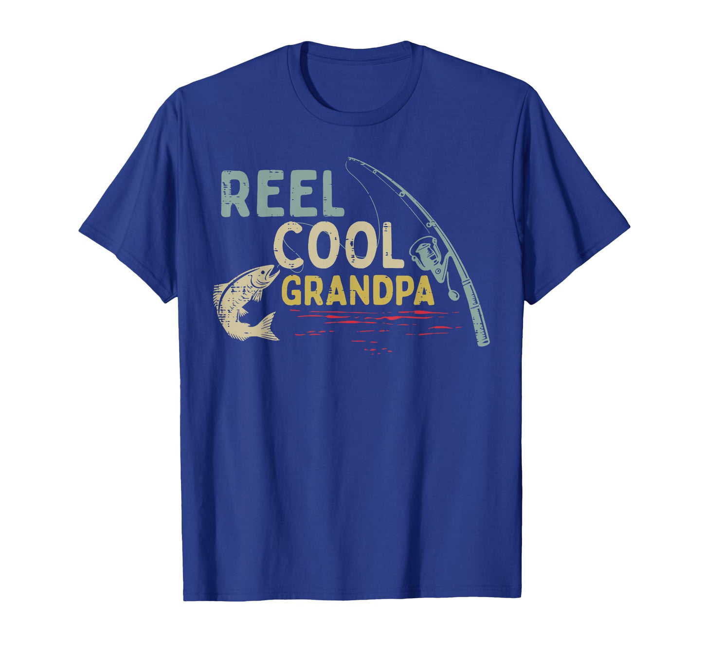 Fishing Reel Cool Grandpa Funny Grandfather Fisherman Men T-Shirt