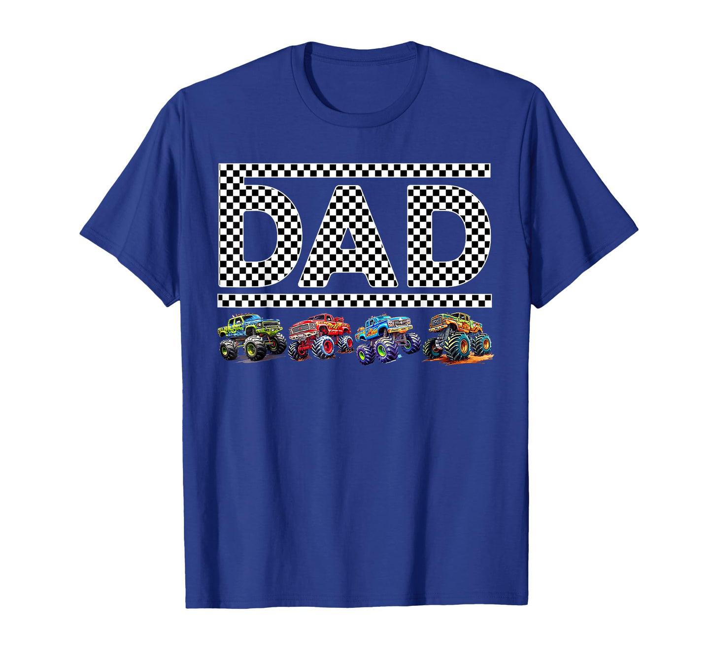 Dad Retro Monster Truck Family Crew Birthday Matching Family T-Shirt