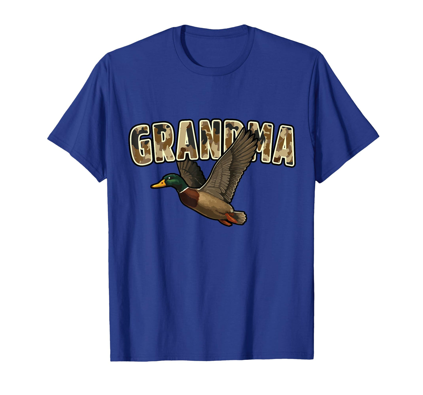 Camouflage Vintage Mallard Duck Retro Camo Hunting Grandma T-Shirt