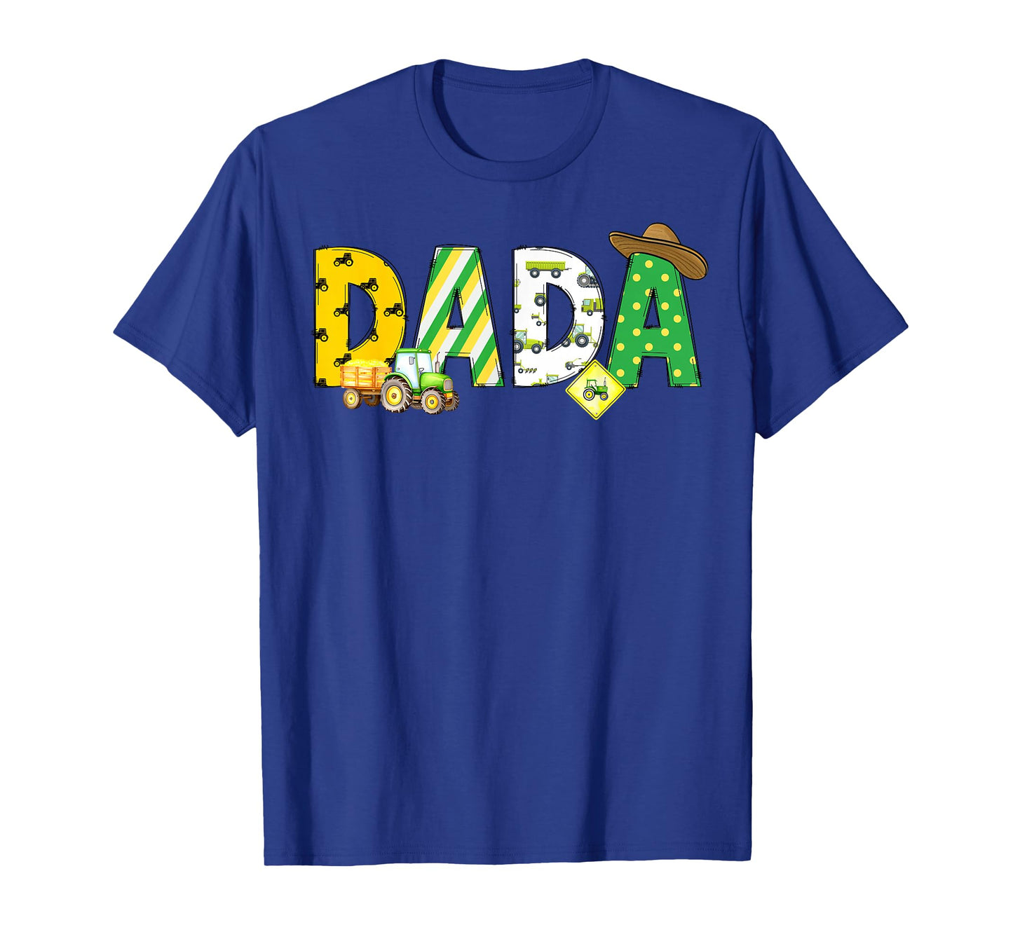 Dada of The Birthday Boy Tractors Farm Trucks Family Party T-Shirt