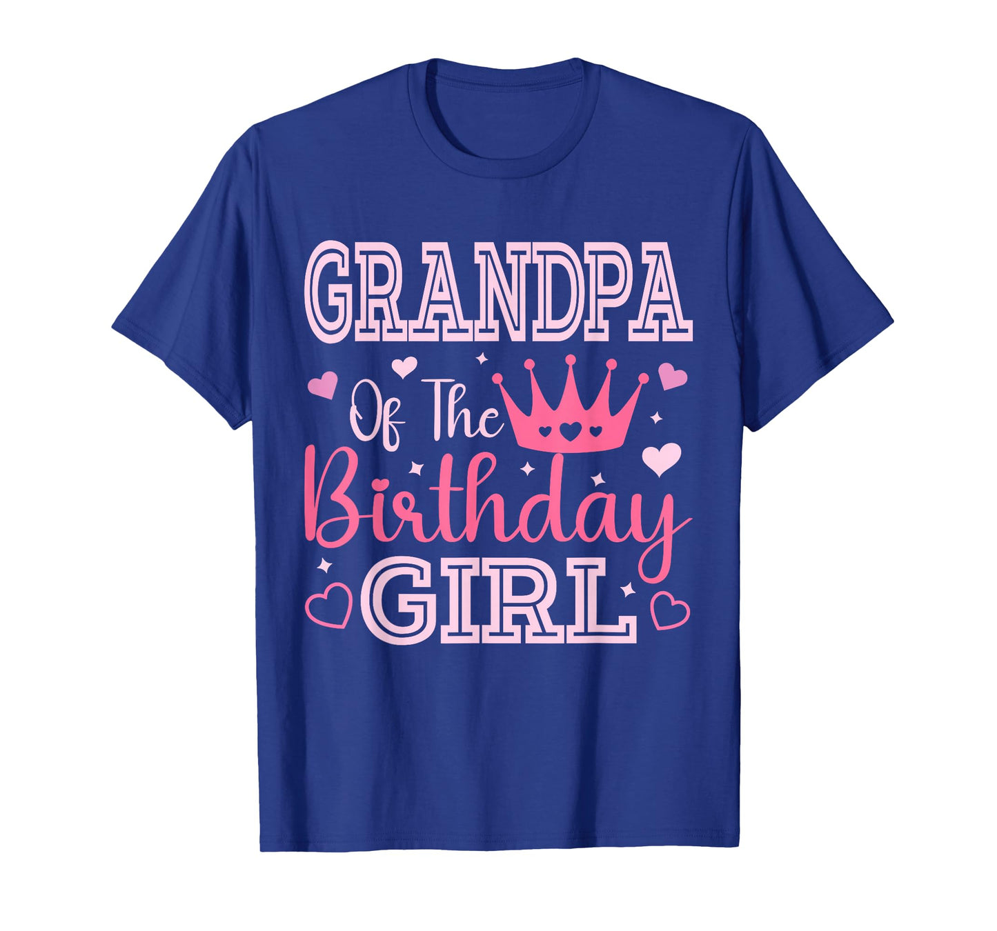 Grandpa of the Birthday Girl Cute Pink Matching Family Party T-Shirt