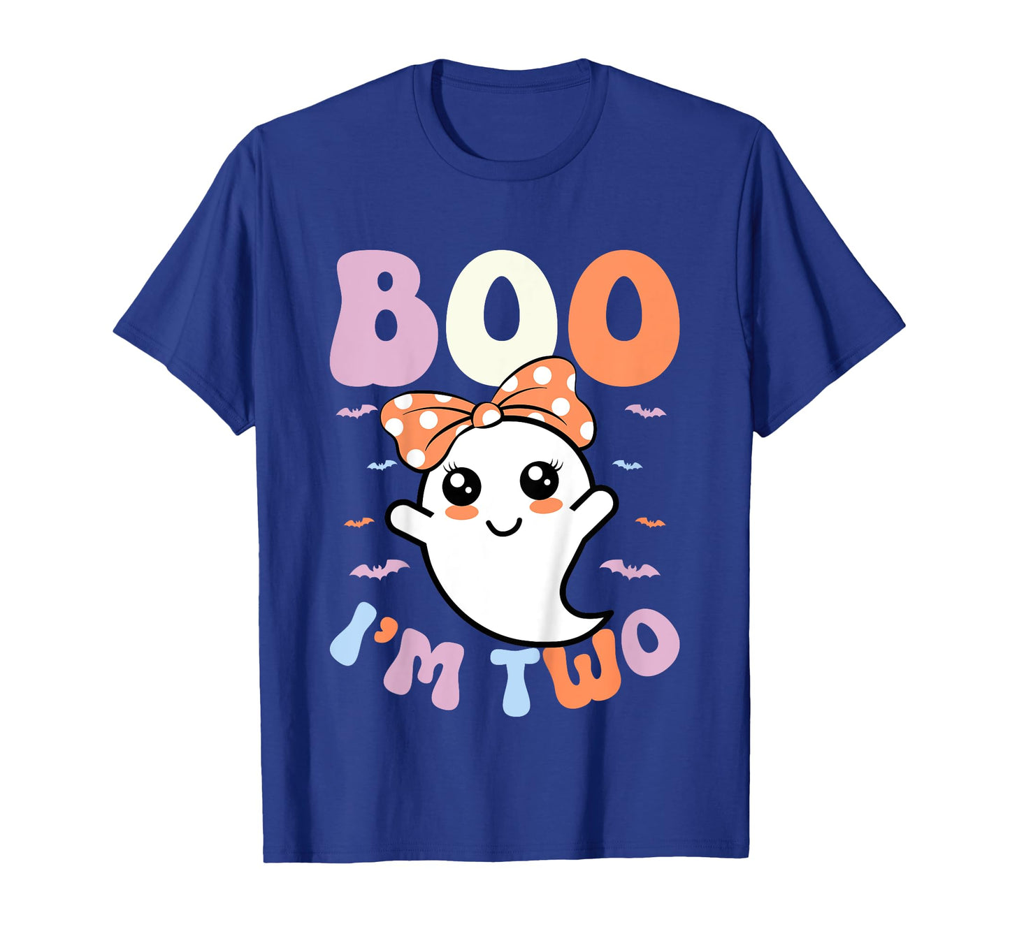 Kids Boo I'm Two Ghost 2nd Birthday Kids 2 Years Old Halloween T-Shirt