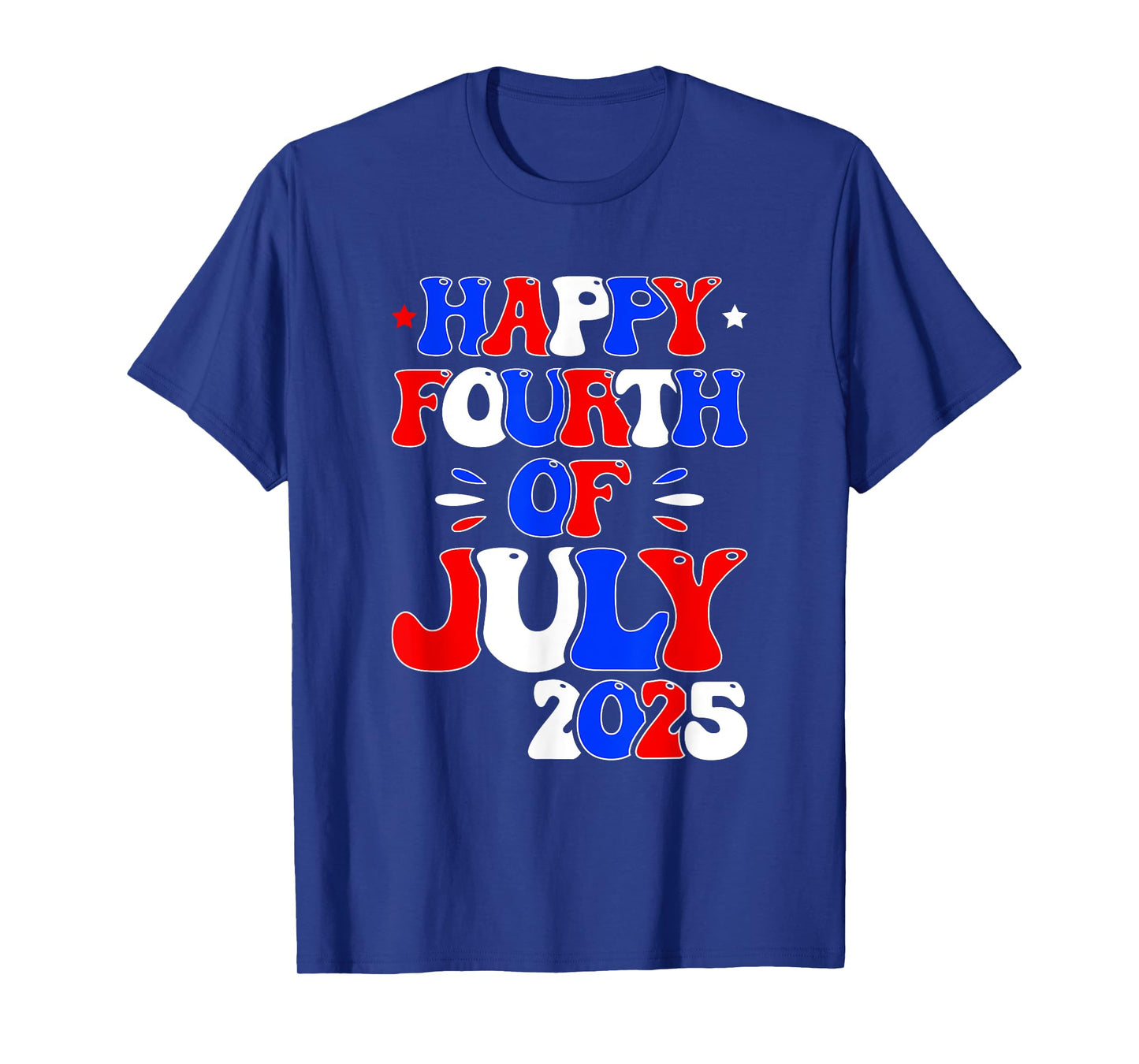 Retro Happy 4th Of July 2025 Fourth Of July For Men Women T-Shirt