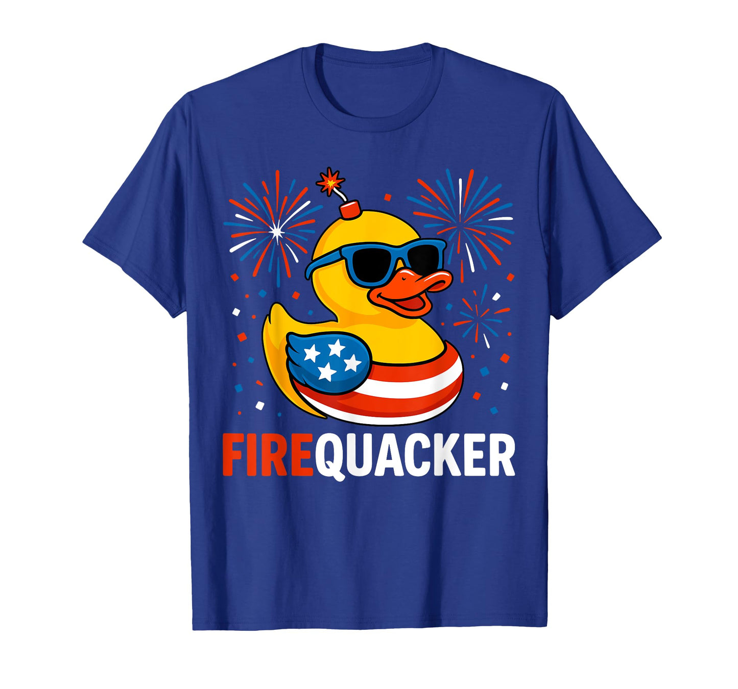 Funny 4th of July Duck Firequacker Patriotic Fourth of July T-Shirt