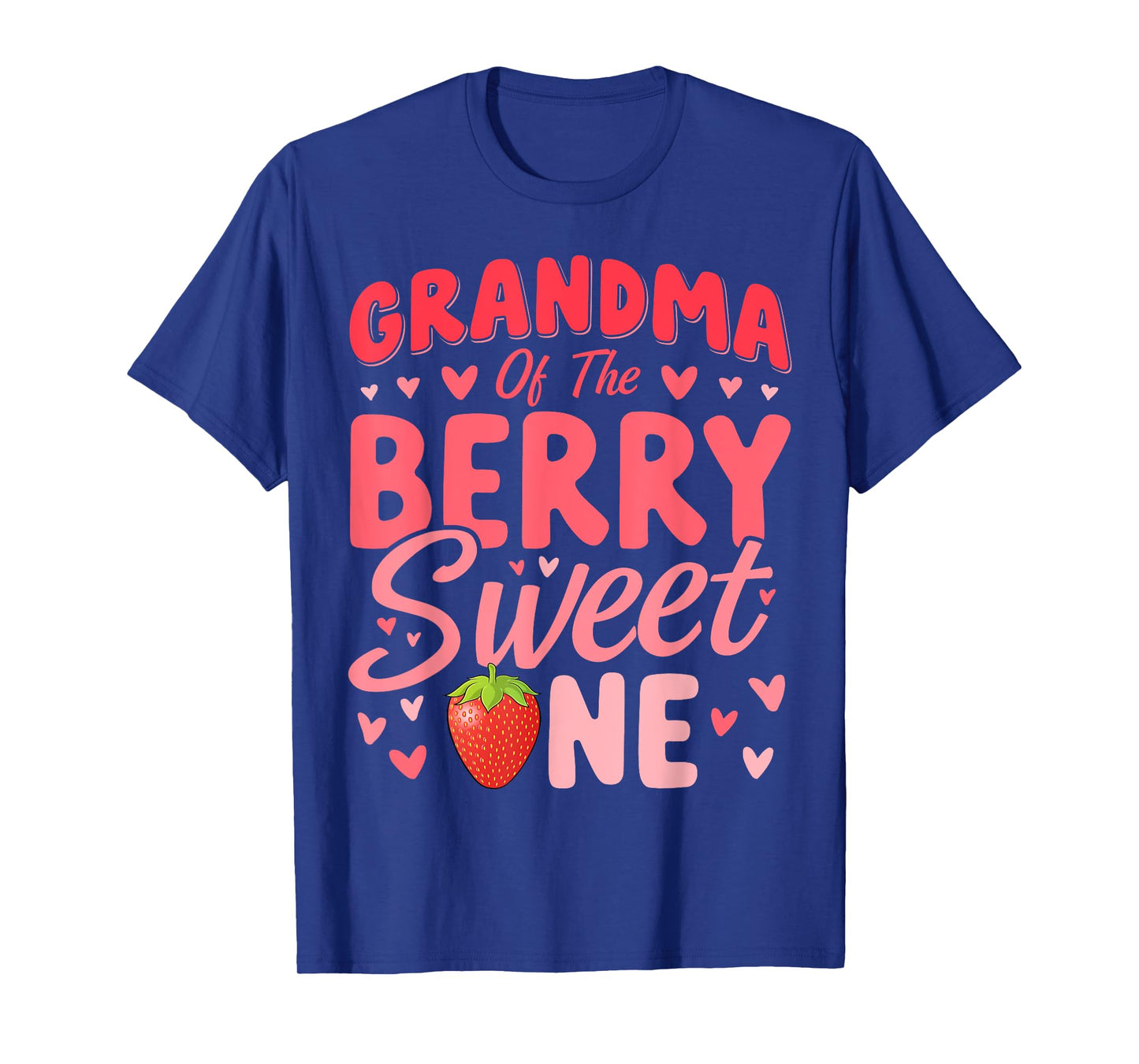 Grandma Of The Berry Sweet One Strawberry Cute 1st Birthday T-Shirt