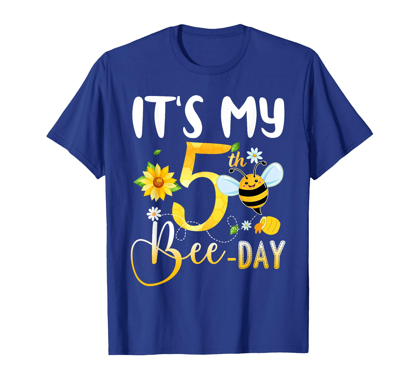 It's My 5th Bee Day - 5 Years Old Birthday Party Girl T-Shirt