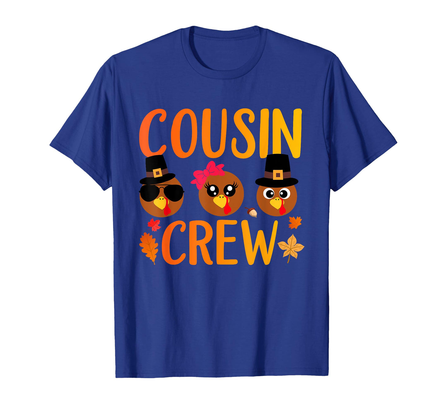 Cousin Crew Thanksgiving Kids Family Matching Turkey Day T-Shirt
