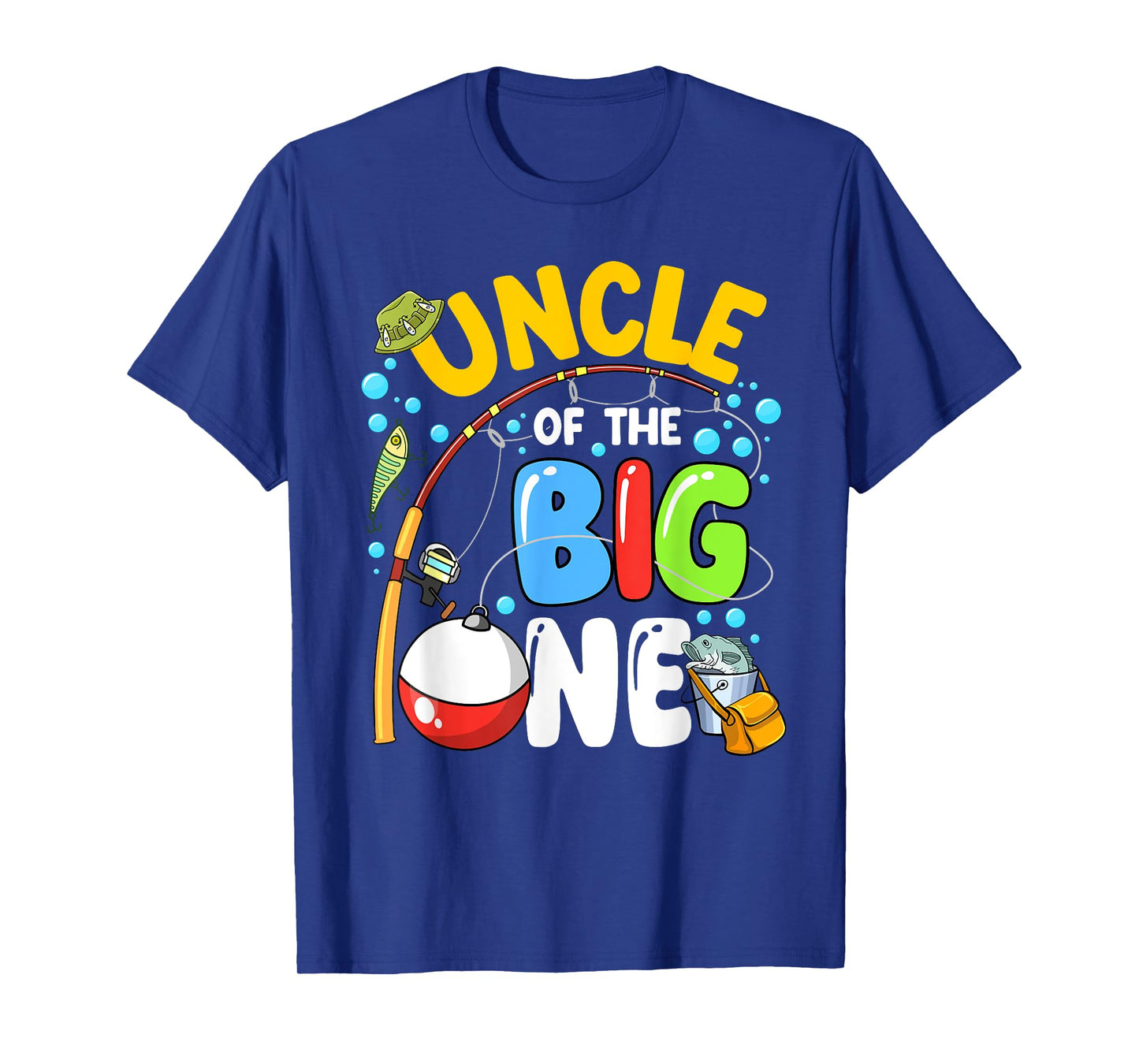 Uncle Of The Big One Fishing Birthday Boy Family Party T-Shirt