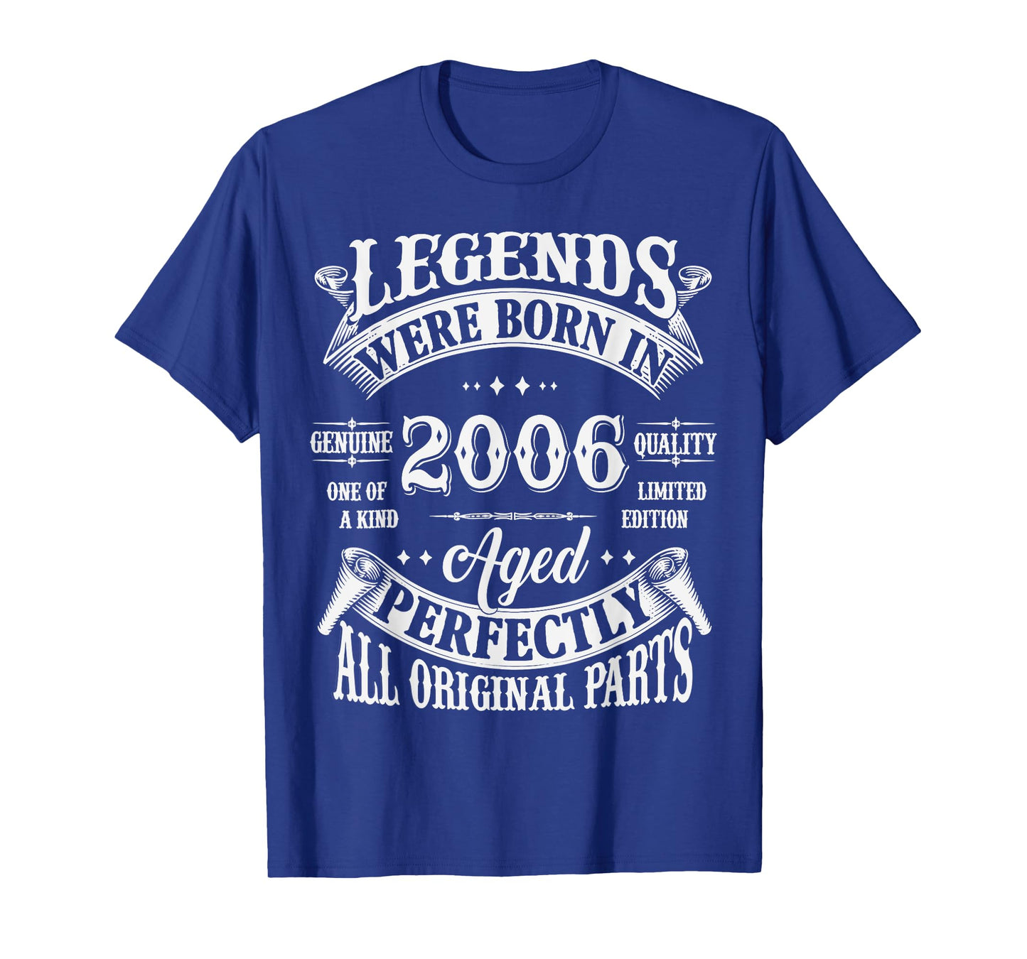 19th Birthday Tee 19 Years Old Vintage Legends Born In 2006 T-Shirt