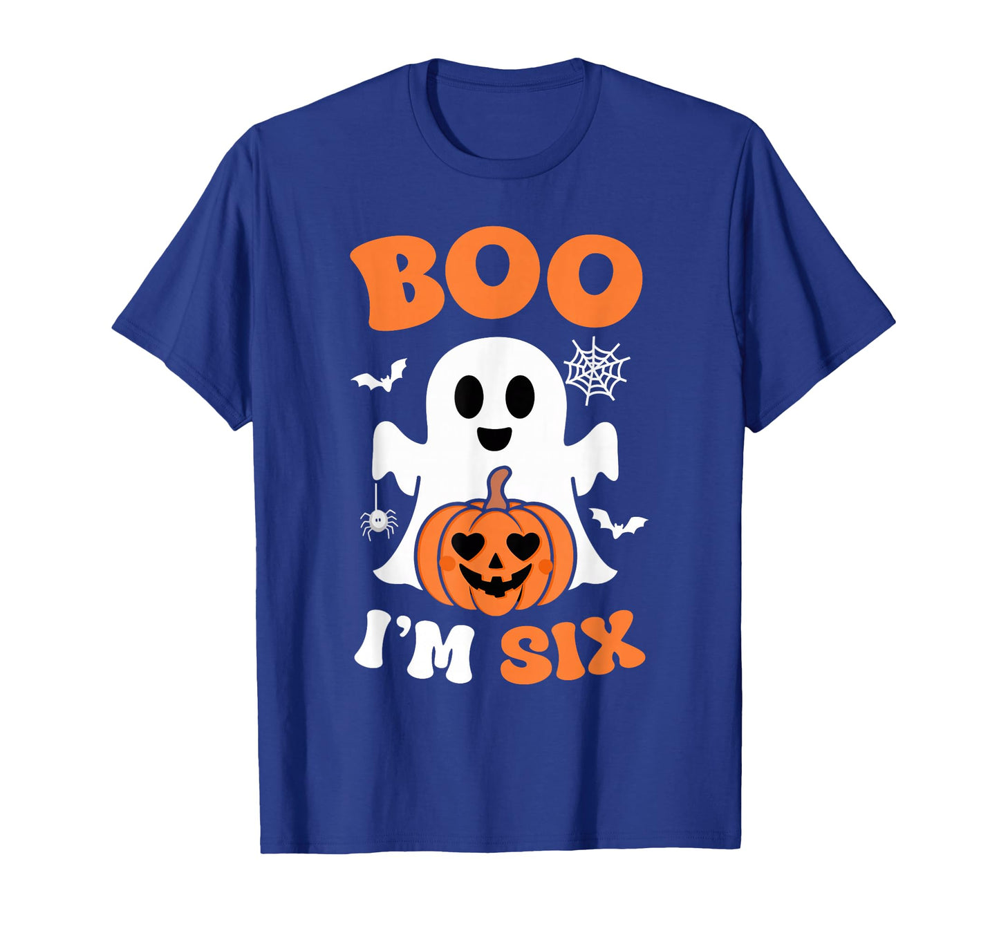 Ghost Boo I'm Six Year 6th Birthday Boys Halloween Groovy T-Shirt