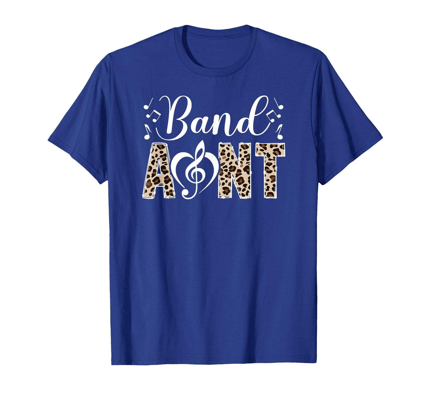 Marching Band Aunt Leopard Marching Band Auntie T-Shirt
