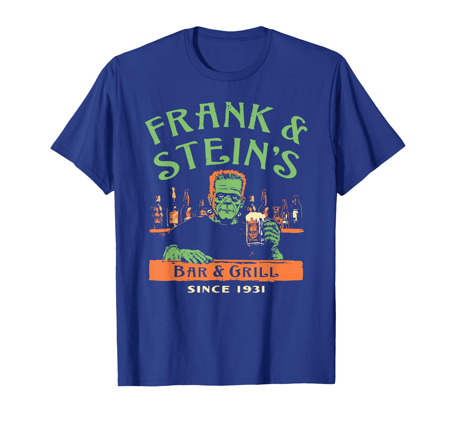 Funny Halloween Frank and Stein's Bar Grill T-Shirt