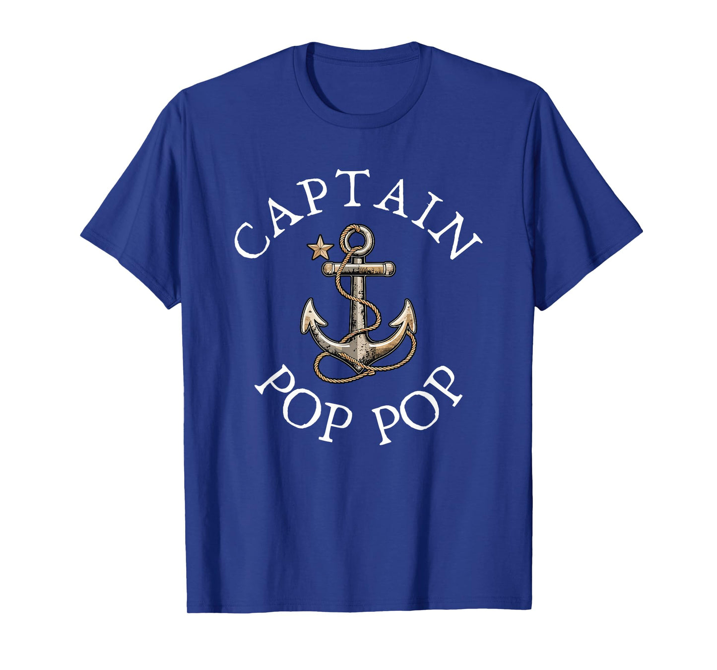 Captain Pop-Pop Boat Sailing Boating Grandpa Anchor PopPop T-Shirt