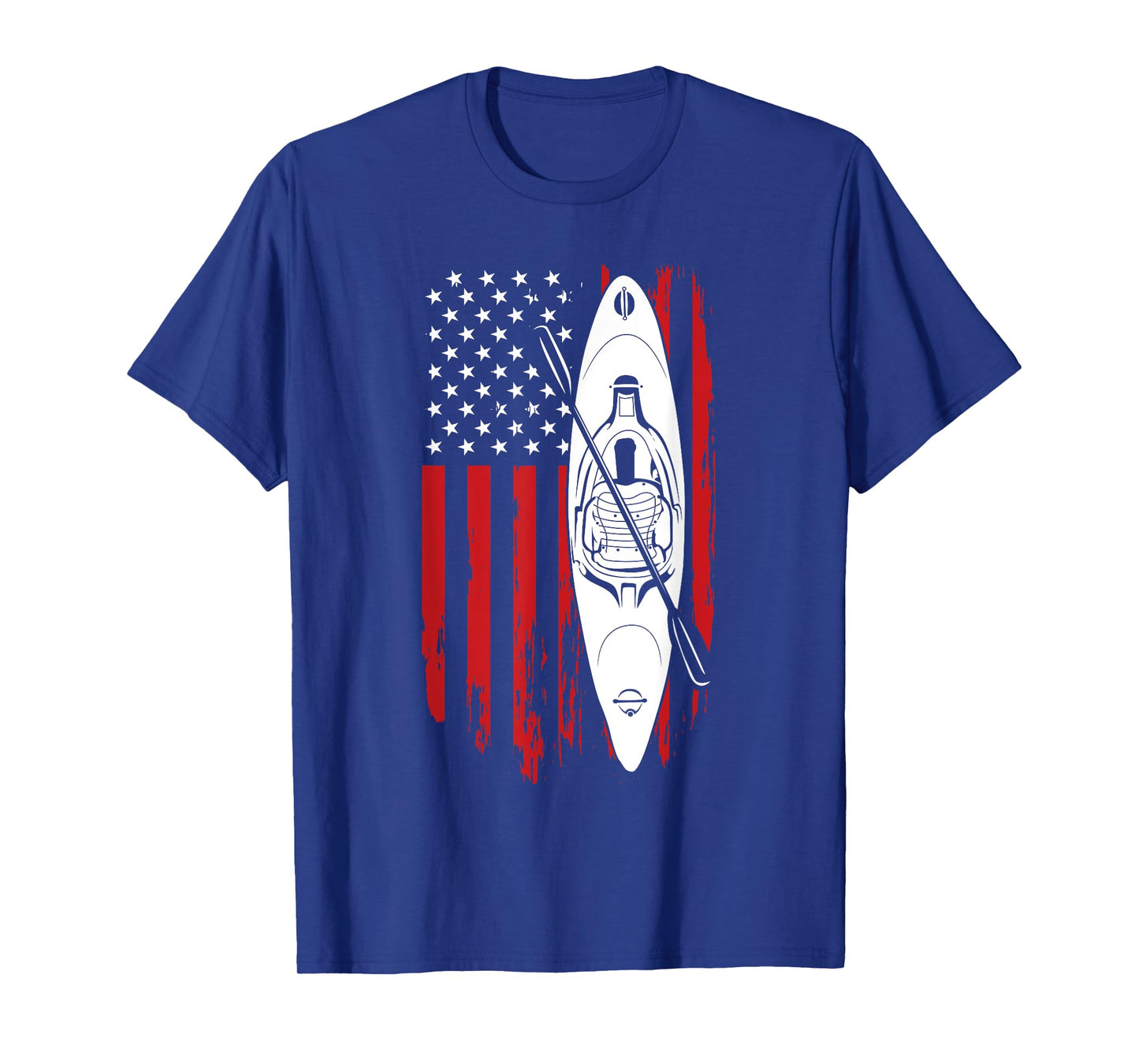 Kayak Paddle USA Flag American Kayaking 4th Of July Lovers T-Shirt