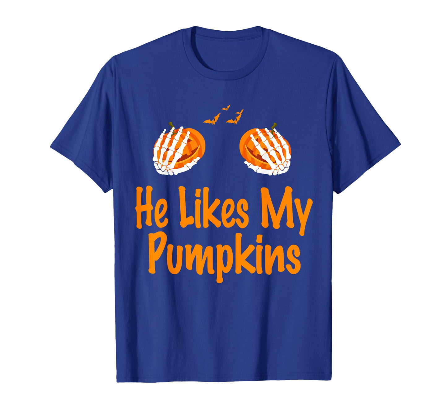 He Likes My Pumpkins Matching Couples Pumpkin Halloween T-Shirt