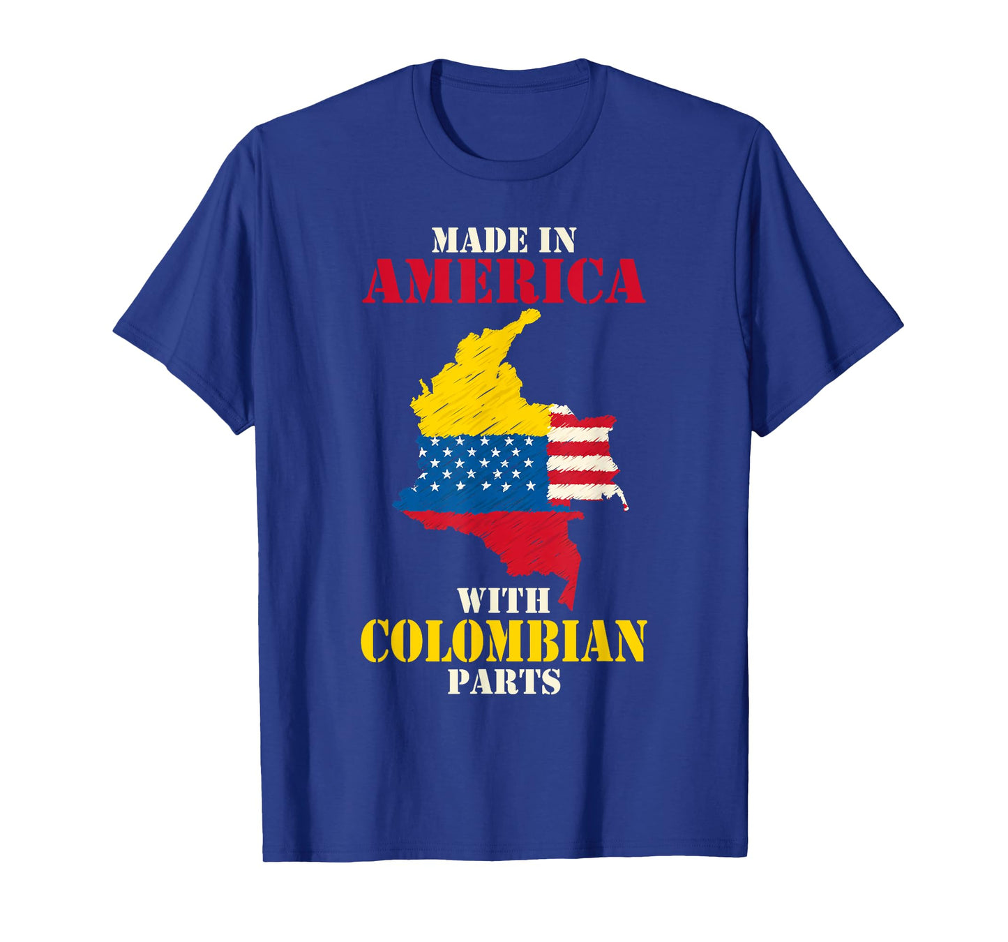 Made in America with Colombian parts USA Colombia flag T-Shirt