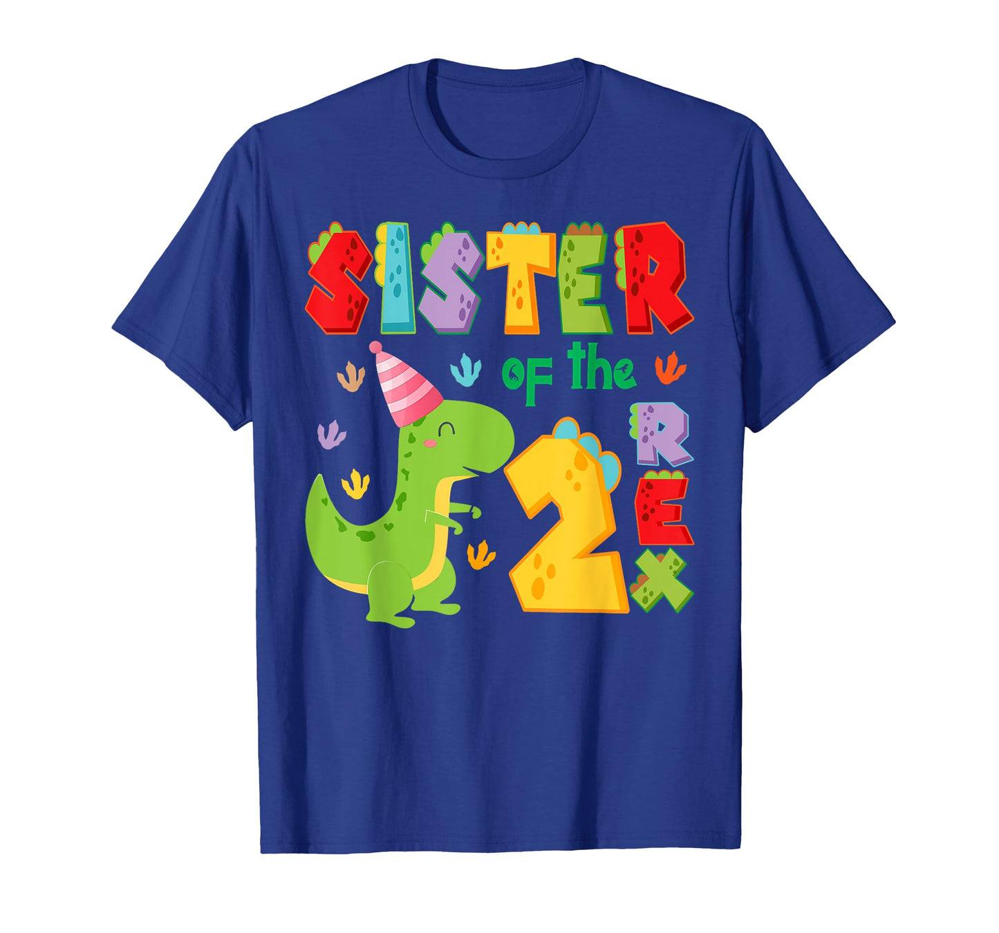 Sister of The Two Rex 2Nd Birthday Boy Dinosaur T-Rex T-Shirt
