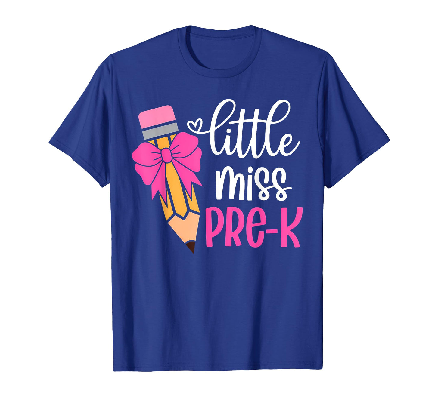 Little Miss Pre K Pencil Bow for Girls First Day of Prek T-Shirt
