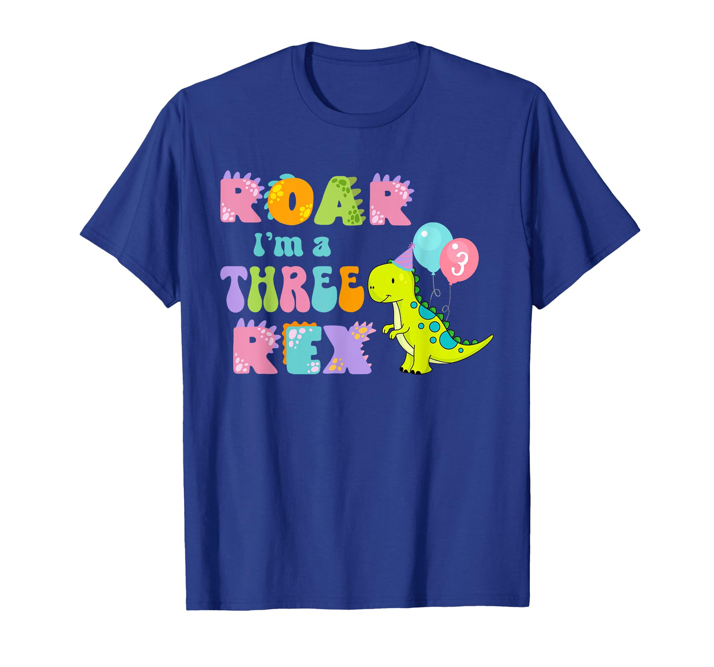 Three Rex Birthday Boy 3th Bday Dinosaur Family Matching T-Shirt