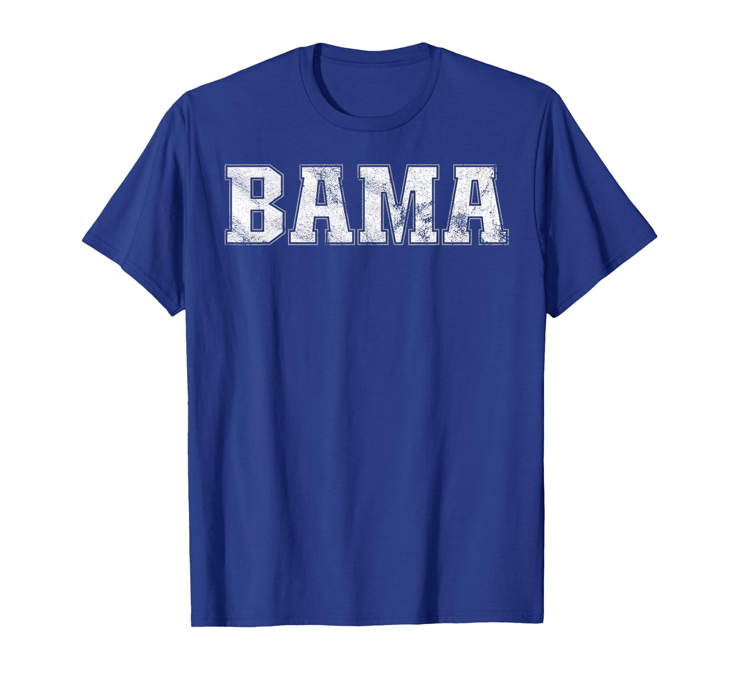 Alabama - Bama White AL State Graphic Vintage Sports Lover T-Shirt