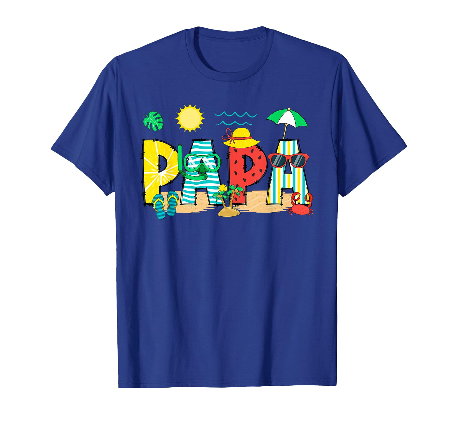 Papa Summer Vacation Beach Family Trip Matching T-Shirt