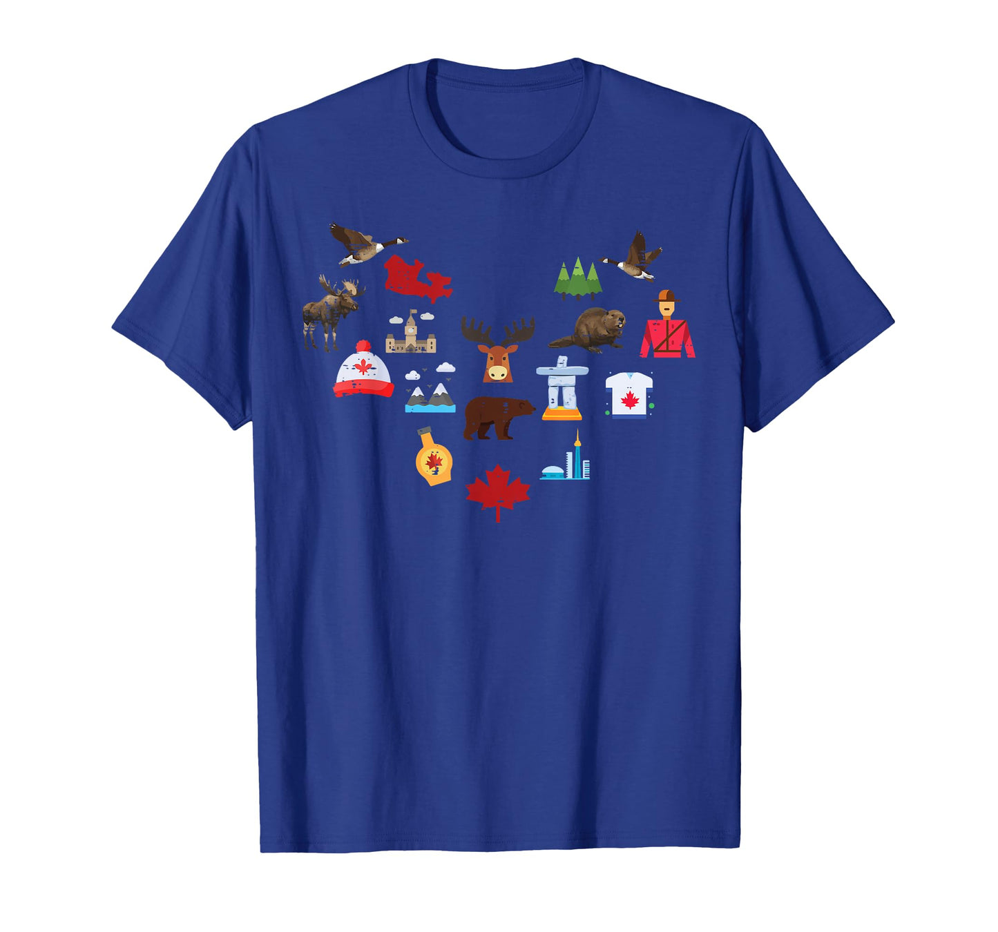 Canada Symbol Icon Maple Leaf Moose Canadian Men Women Kids T-Shirt