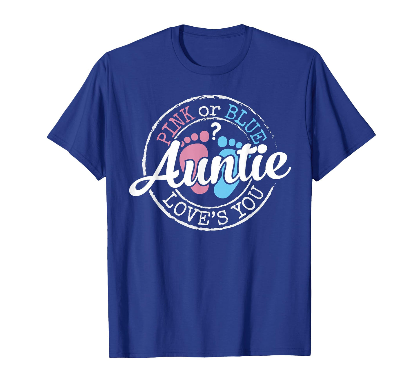 Gender Reveal Aunt Gifts Aunt To Be Pink Blue Baby Shower T-Shirt