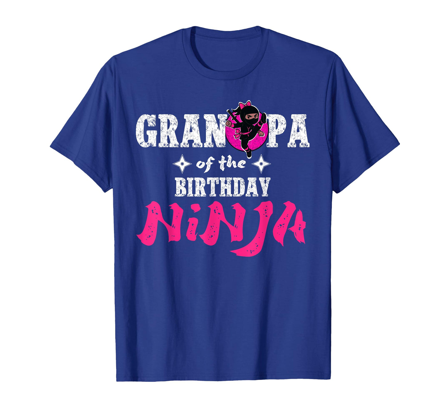Grandpa of The Birthday Ninja Funny Girl Ninja Birthday T-Shirt