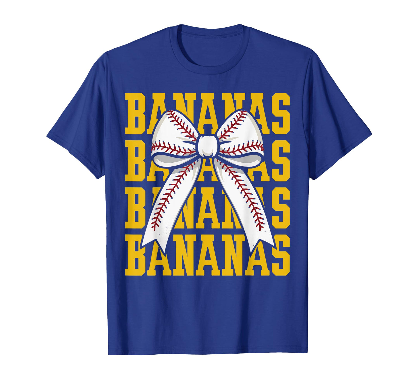 Retro Bananas Last Name Coquette Bow Women Girls Kids T-Shirt