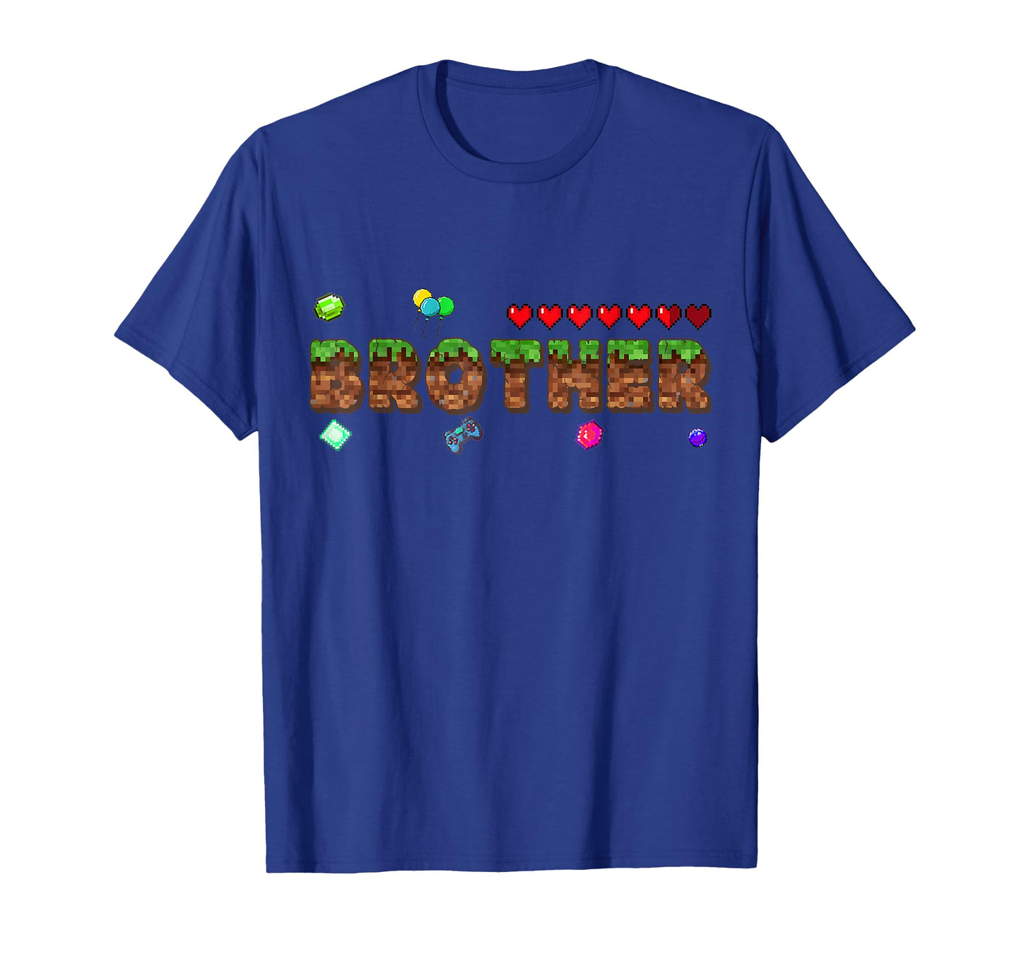 Brother Of The Birthday Boy Pixel Game Matching Family Kids T-Shirt