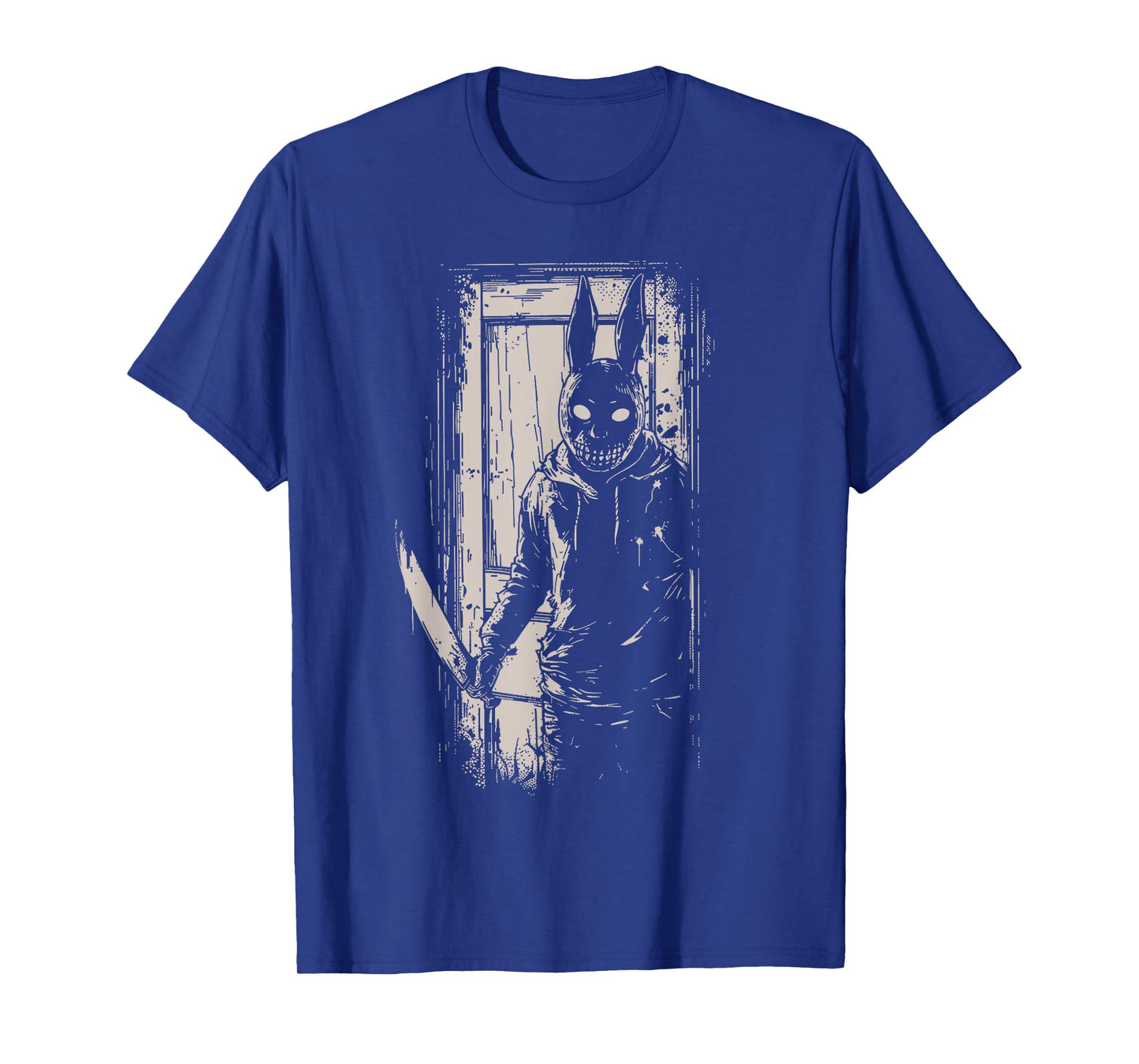 Horror Scary Creepy Bunny Mask Man Rabbit Alt Goth Slasher T-Shirt