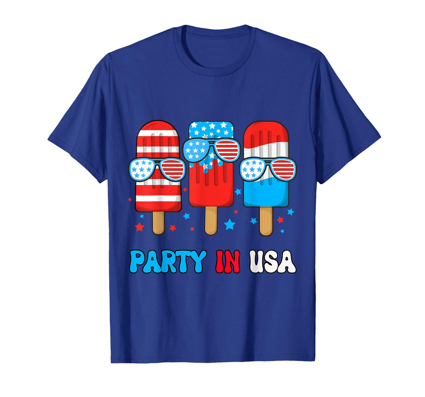 Party In USA Popsicle-Shirt Toddler Boy American Flag USA T-Shirt