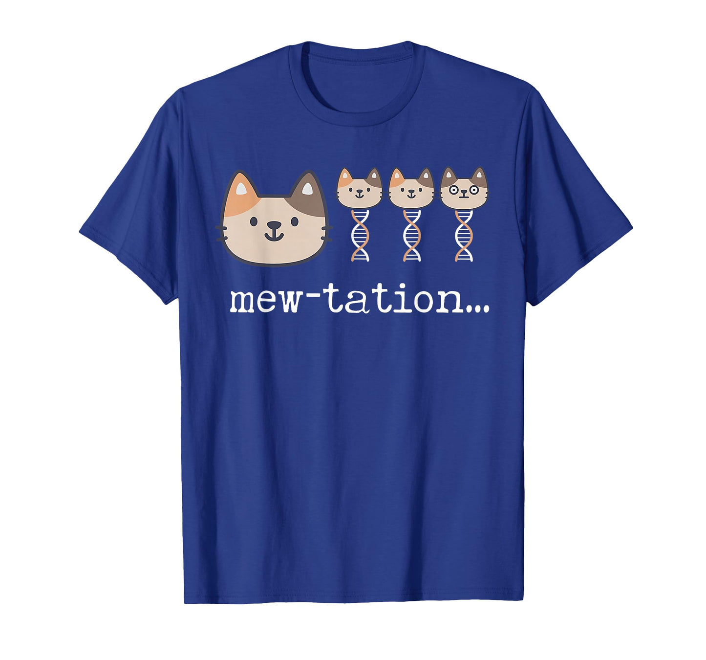 Mew-tation Funny Cat Science DNA Cells Biology Teacher T-Shirt