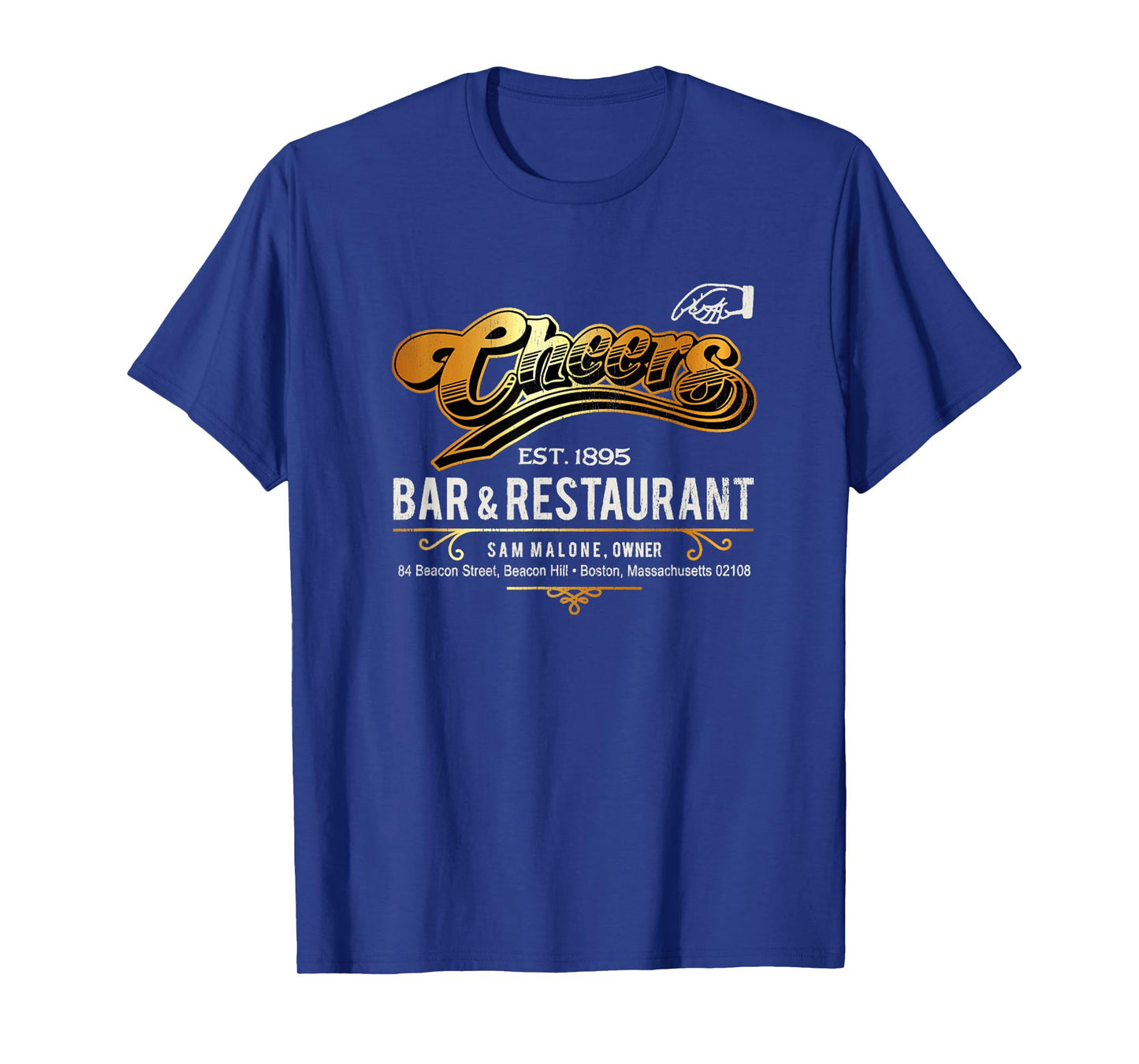 Cheers EST 1895 Sam's Bar Restaurant In Boston 80s Worn Out T-Shirt