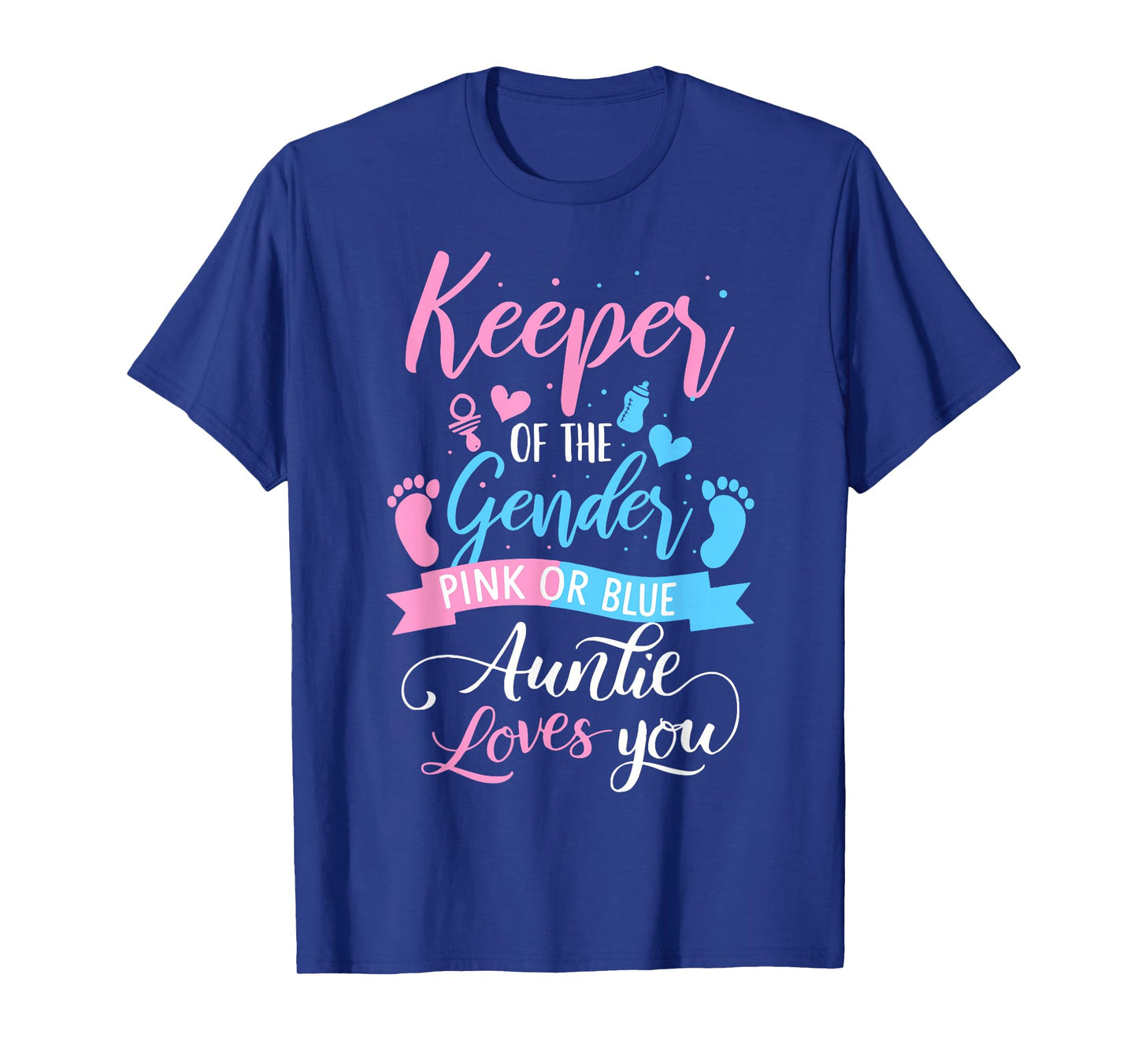 Keeper of The Gender Loves Aunt You Auntie Baby Announcemen T-Shirt