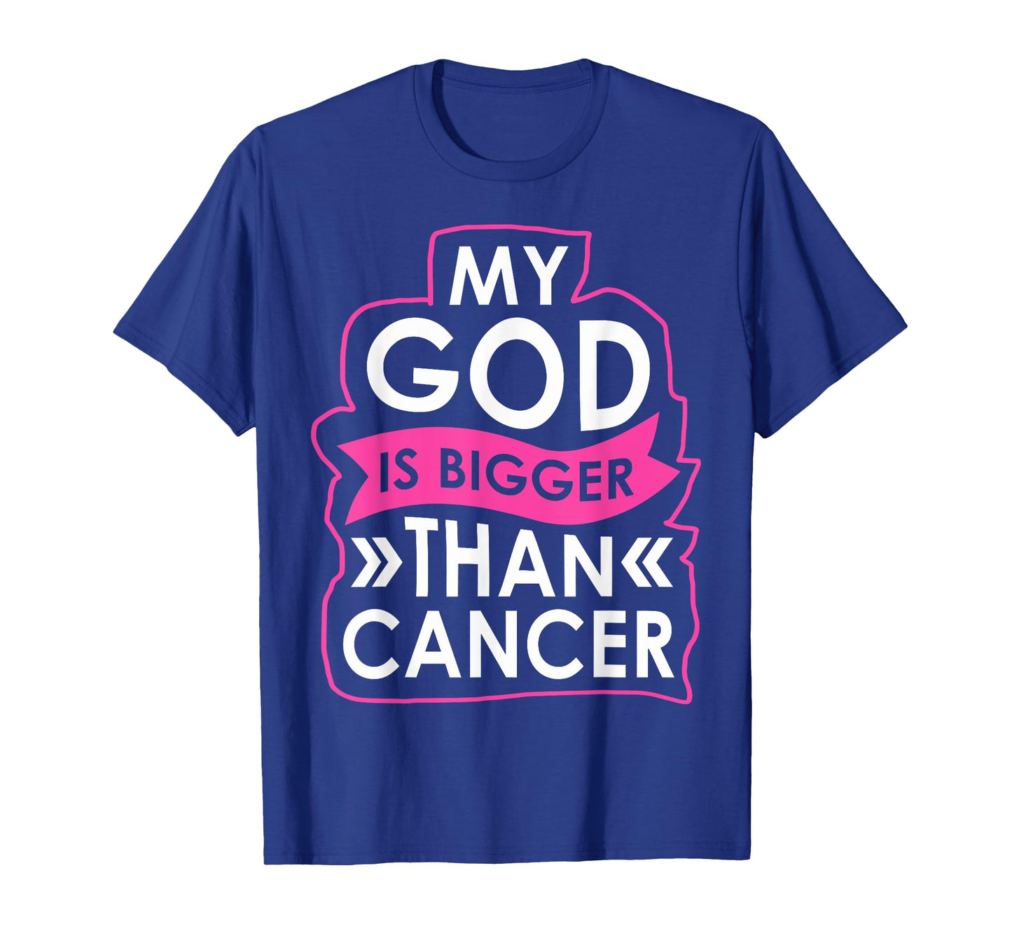 My God Is Bigger Than Cancer Breast Cancer Awareness Jesus T-Shirt
