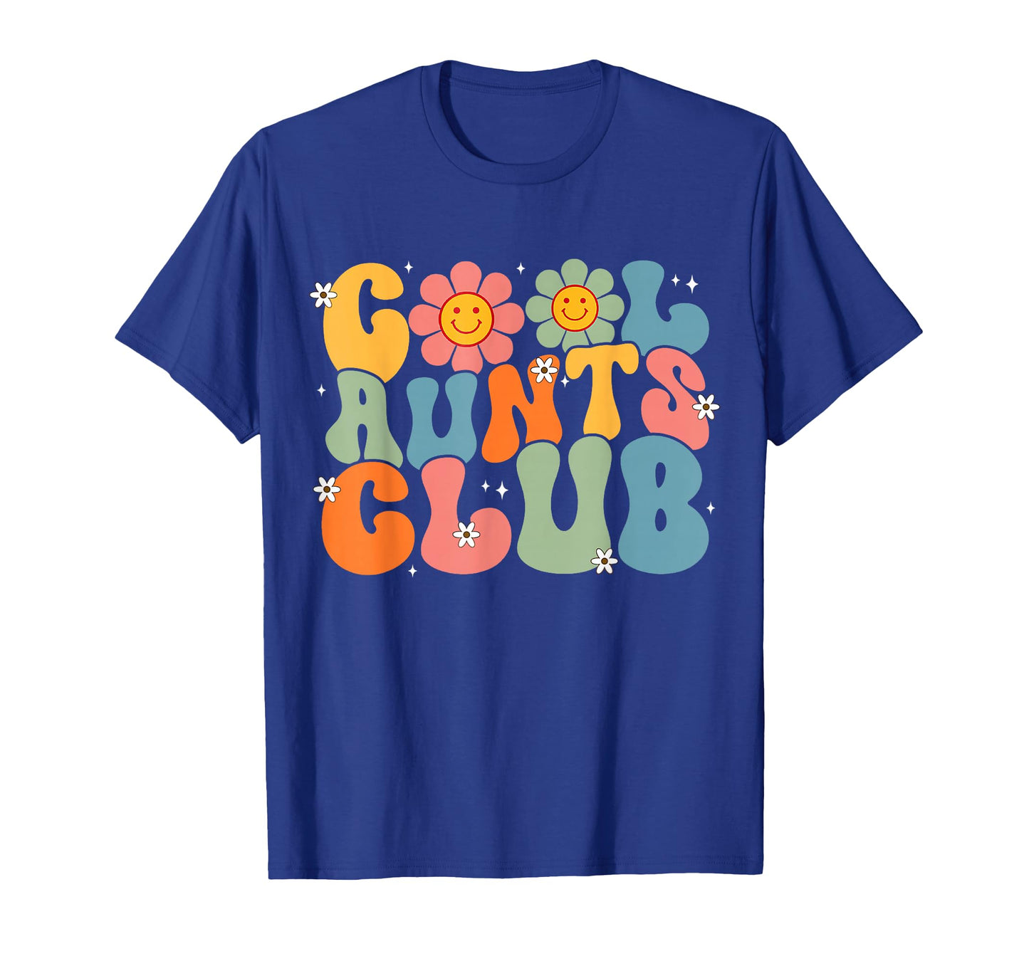 Cool Aunts Club Groovy Retro Smile Aunt Auntie Mother's Day T-Shirt