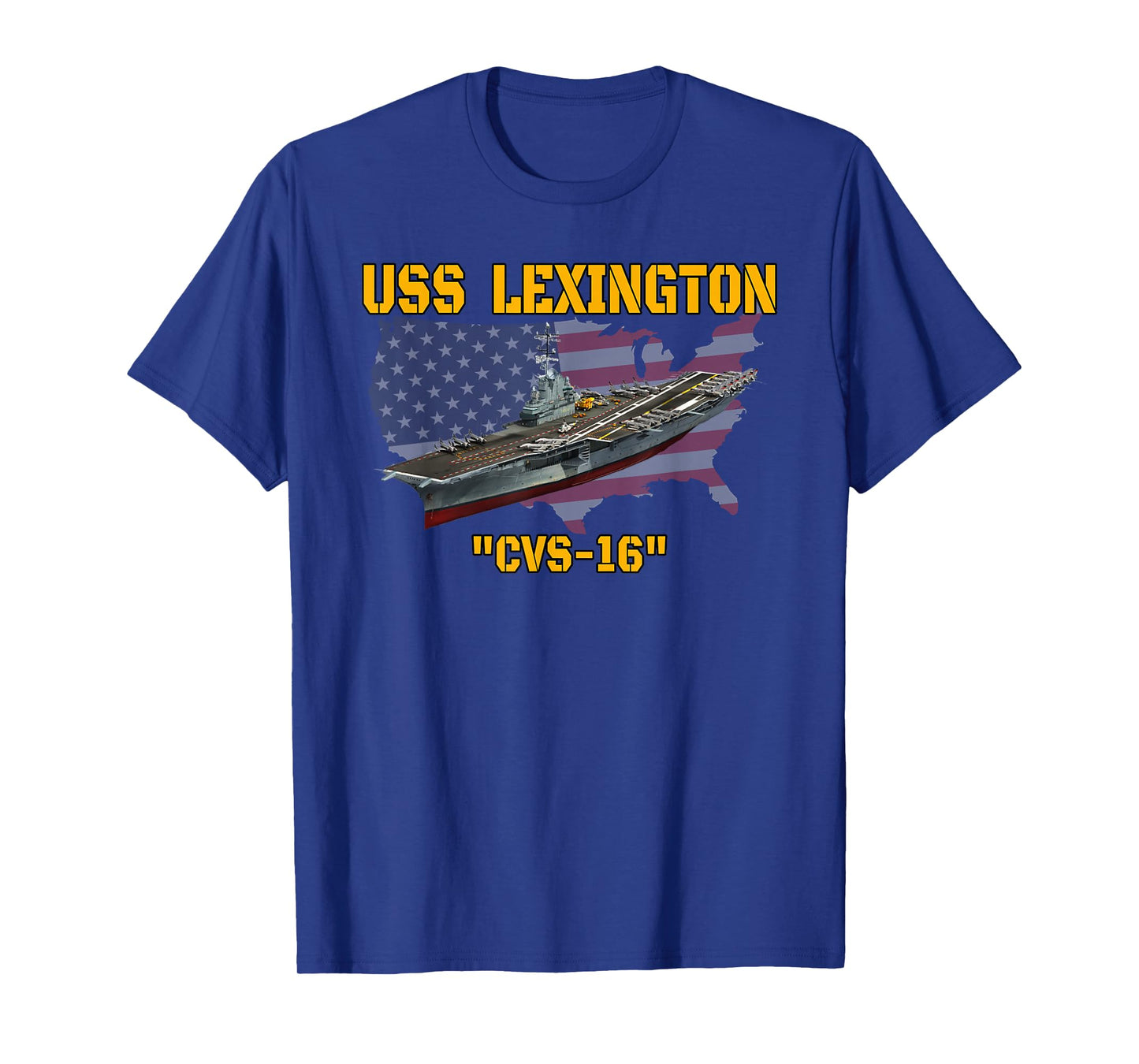 Aircraft Carrier USS Lexington CVS-16 Veteran Day Father Day T-Shirt