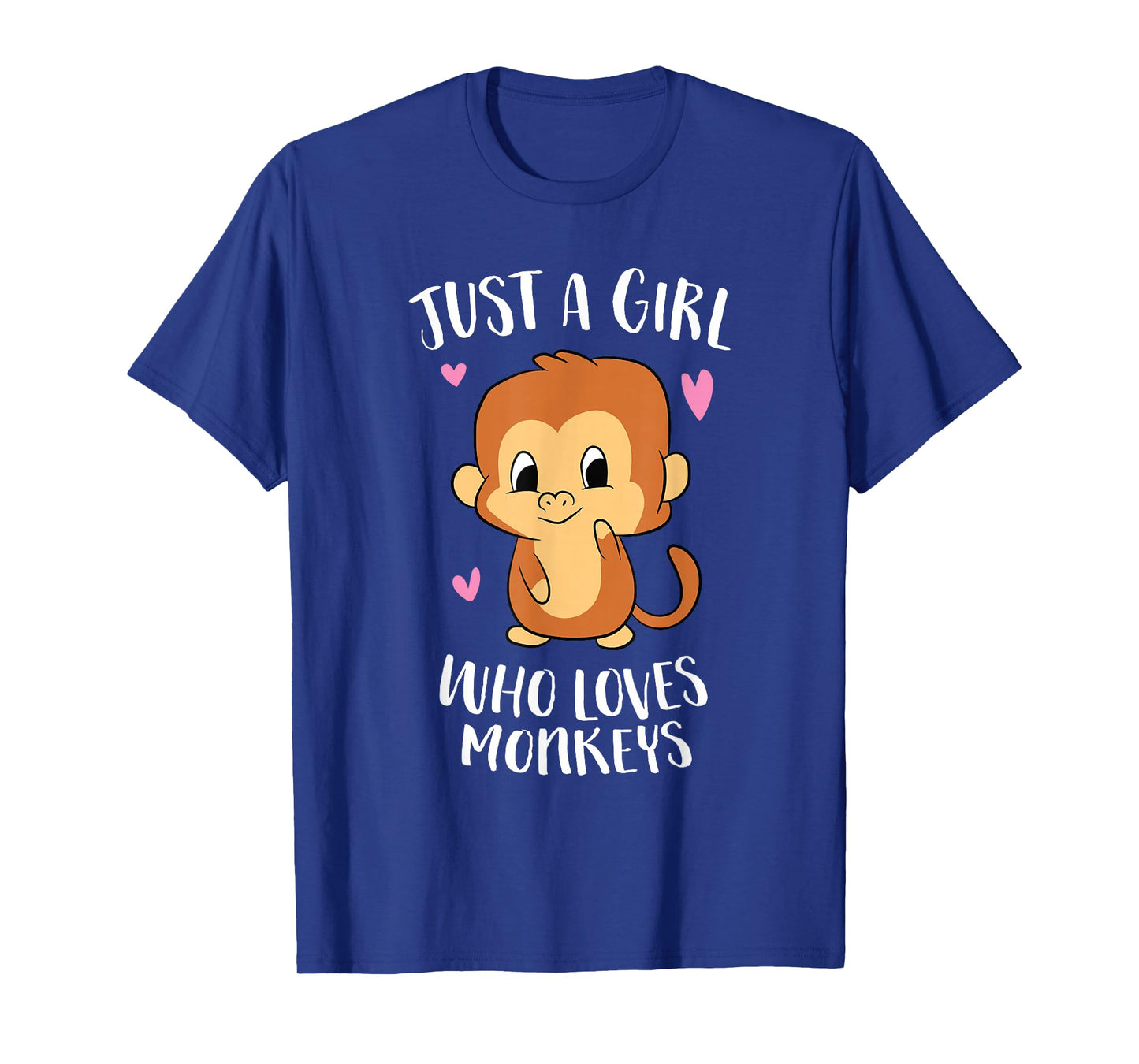 Just a Girl Who Loves Monkeys Cute Monkey Lover Gift T-Shirt