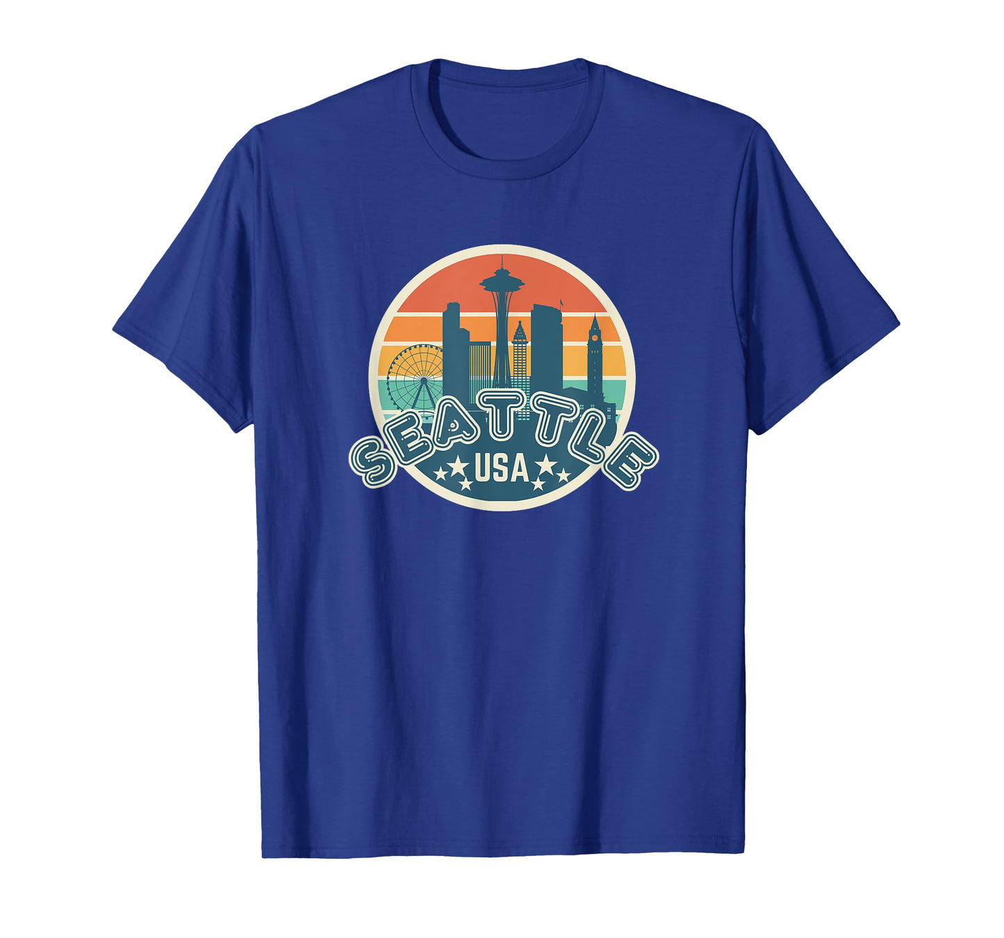 Seattle Space Needle USA Washington Retro University T-Shirt