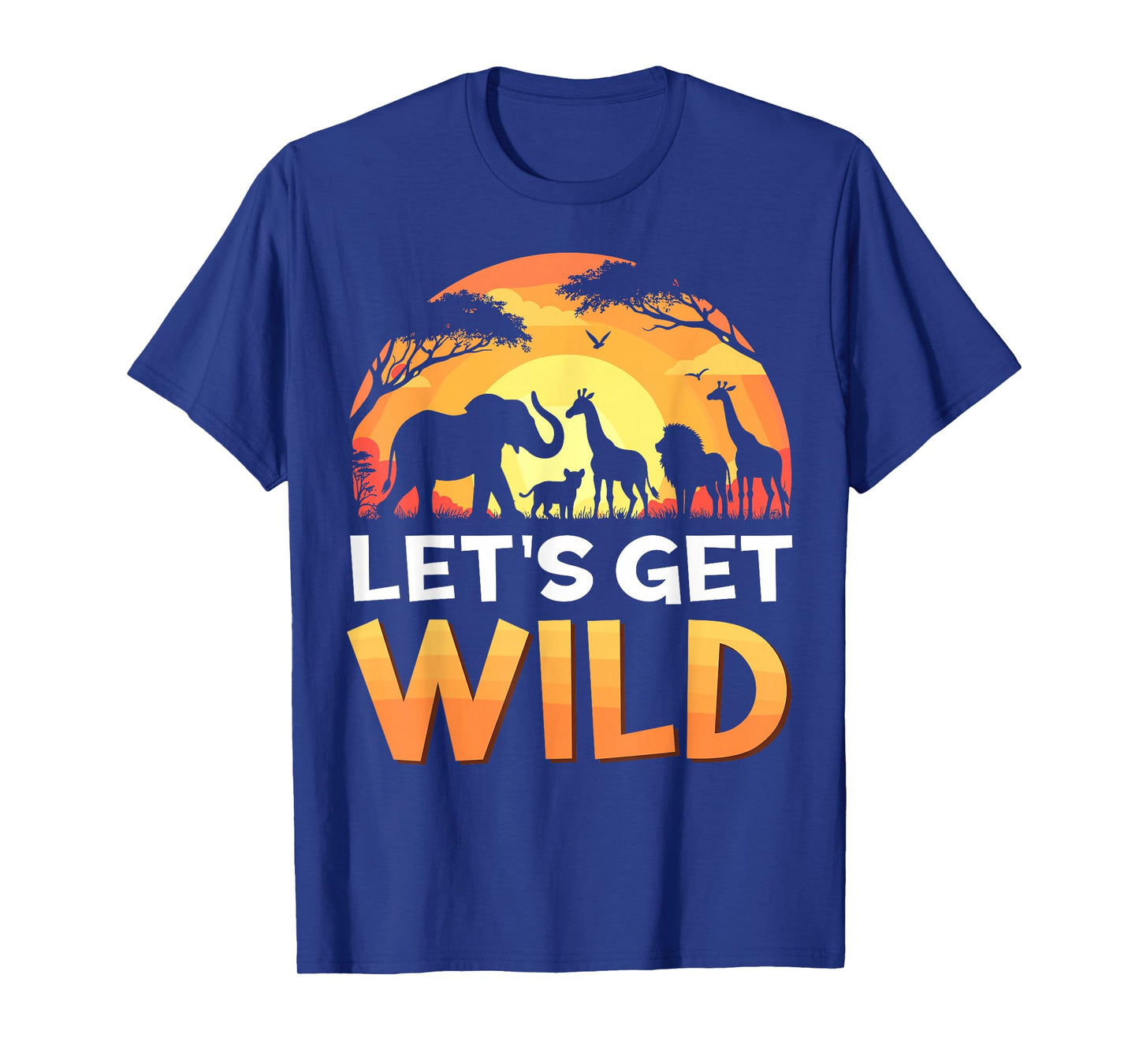 Let's Get Wild Zoo Animals Sunset Wildlife Matching Safari T-Shirt