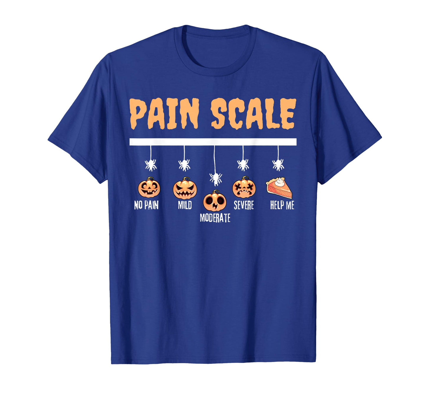 Spooky Pumpkin Pain Scale Trauma Nurse Triage Halloween Fall T-Shirt