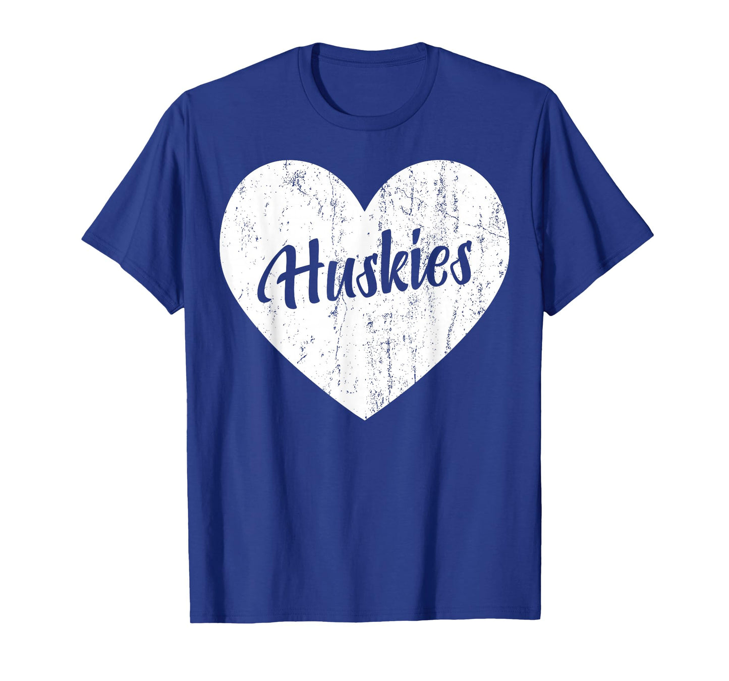 Huskies School Sports Fan Team Spirit Mascot Heart Gift T-Shirt
