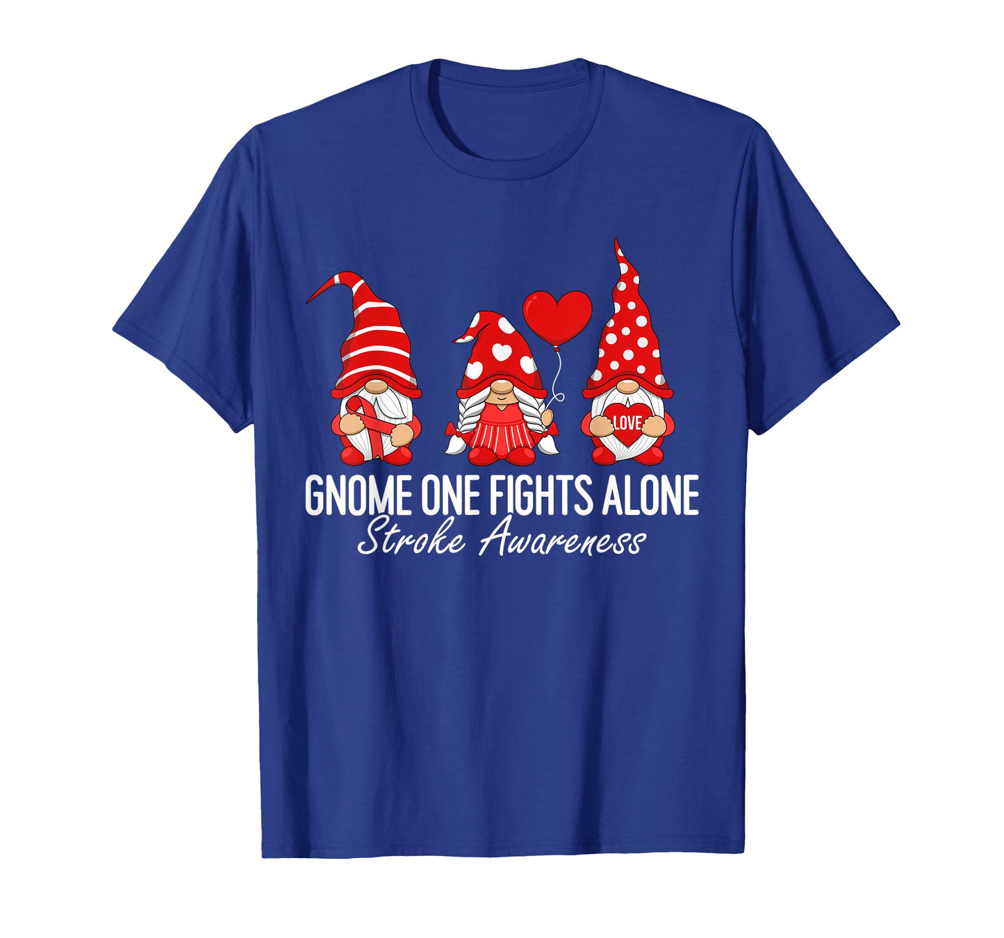Stroke Awareness Support Squad In May We Wear Red Ribbon T-Shirt