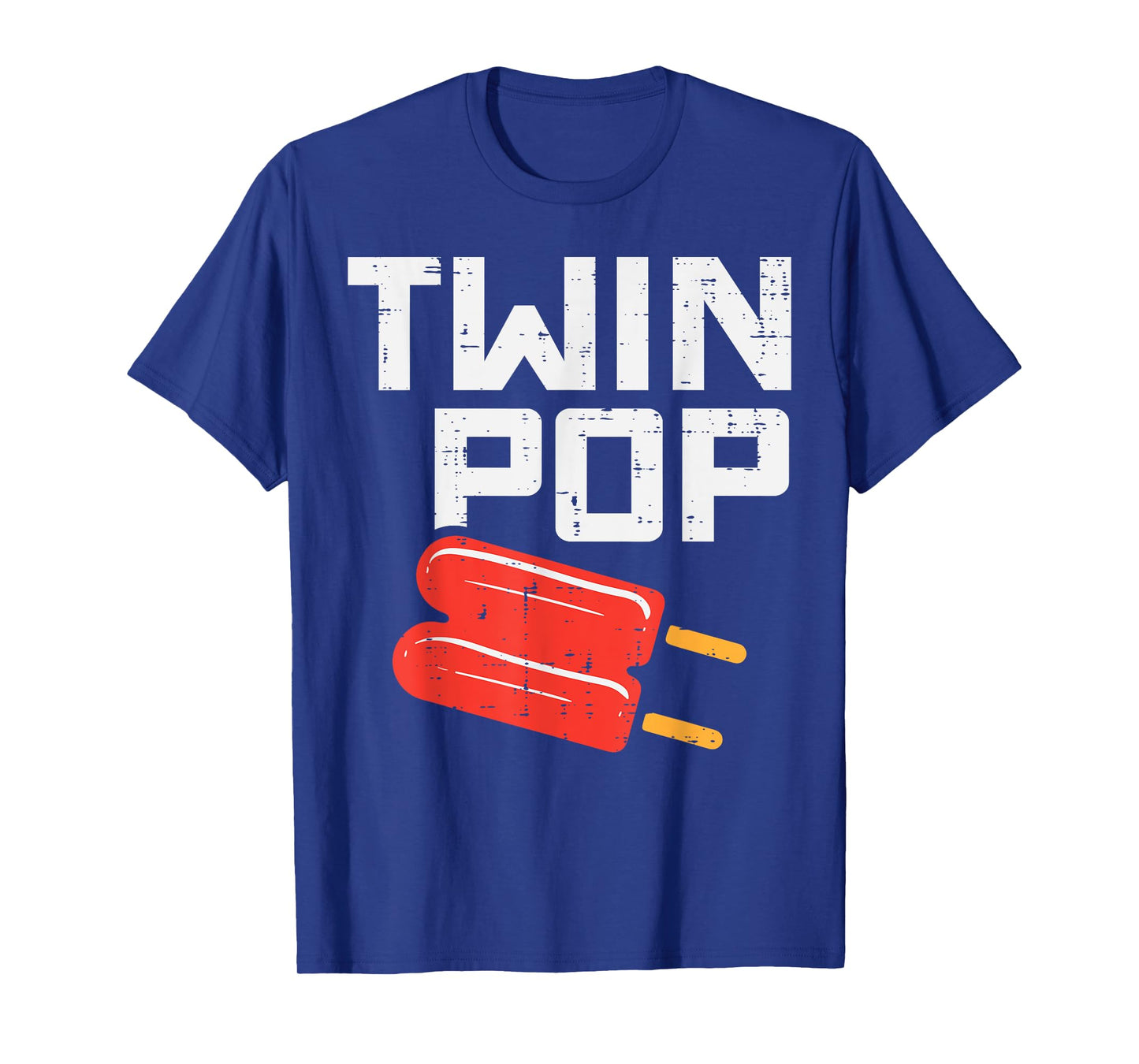 Twin Pop Pop Ice Cream Fathers Day Grandpa Pops Paw Paw Men T-Shirt